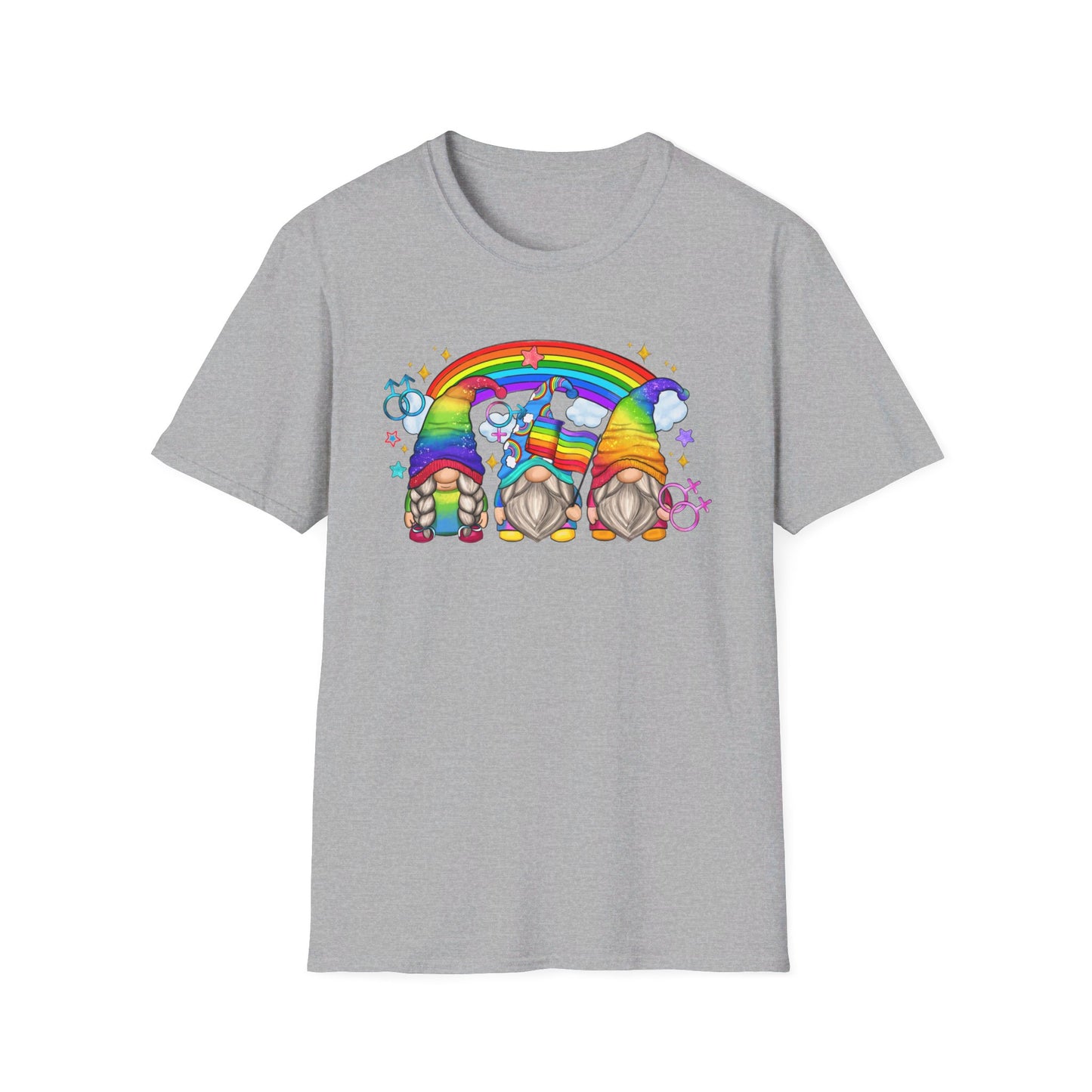 LGBT Pride Gnomes - Pride - Rainbow - Unisex Softstyle T-Shirt