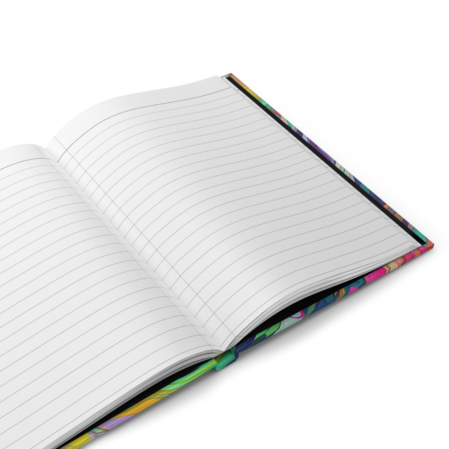 Vibrant Multicolor Abstract - Hardcover Lined Journal Matte