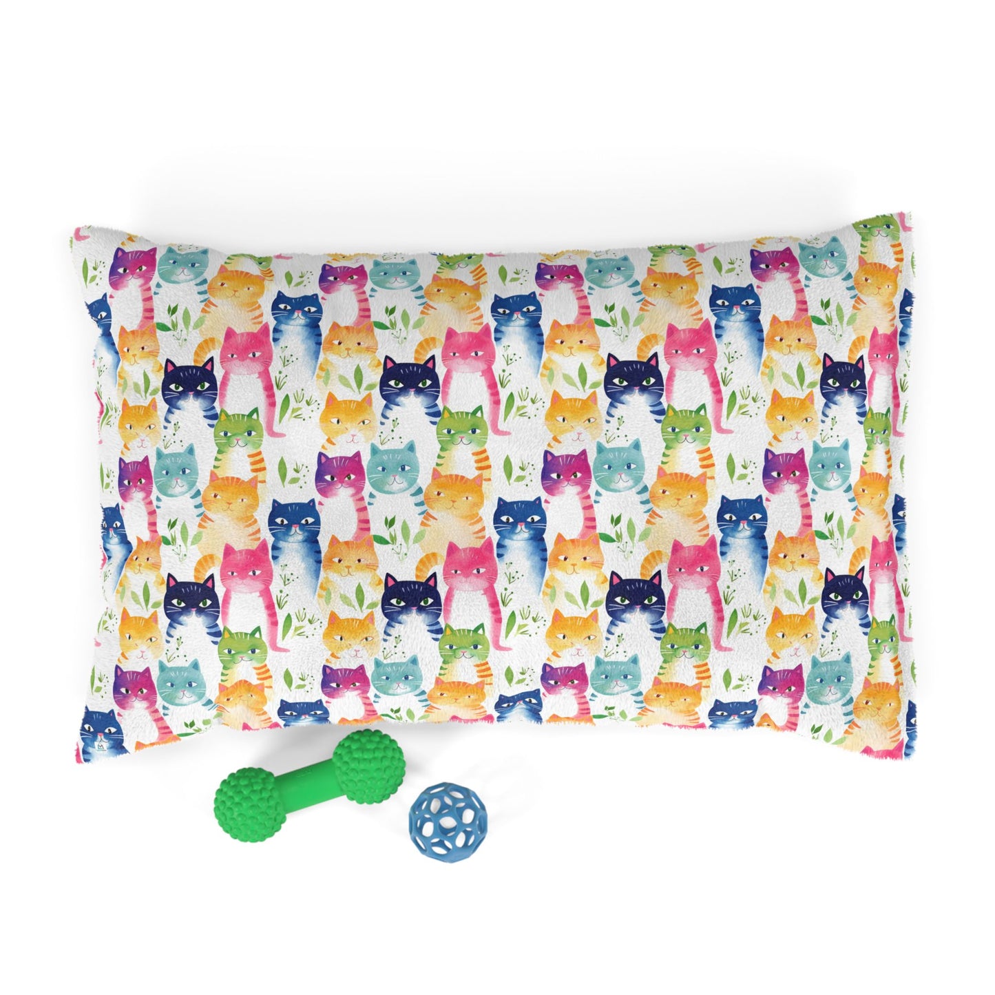 Vibrant Cat Print Pet Bed - Cozy and Colorful for Cat Lovers