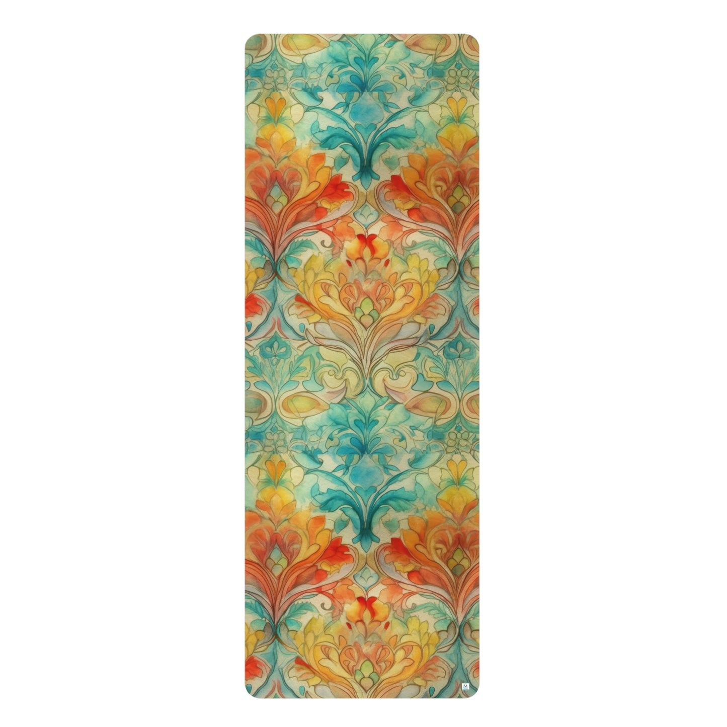 Tapestry Designs 1.8 - Orange, Green, Yellow - Rubber Yoga Mat