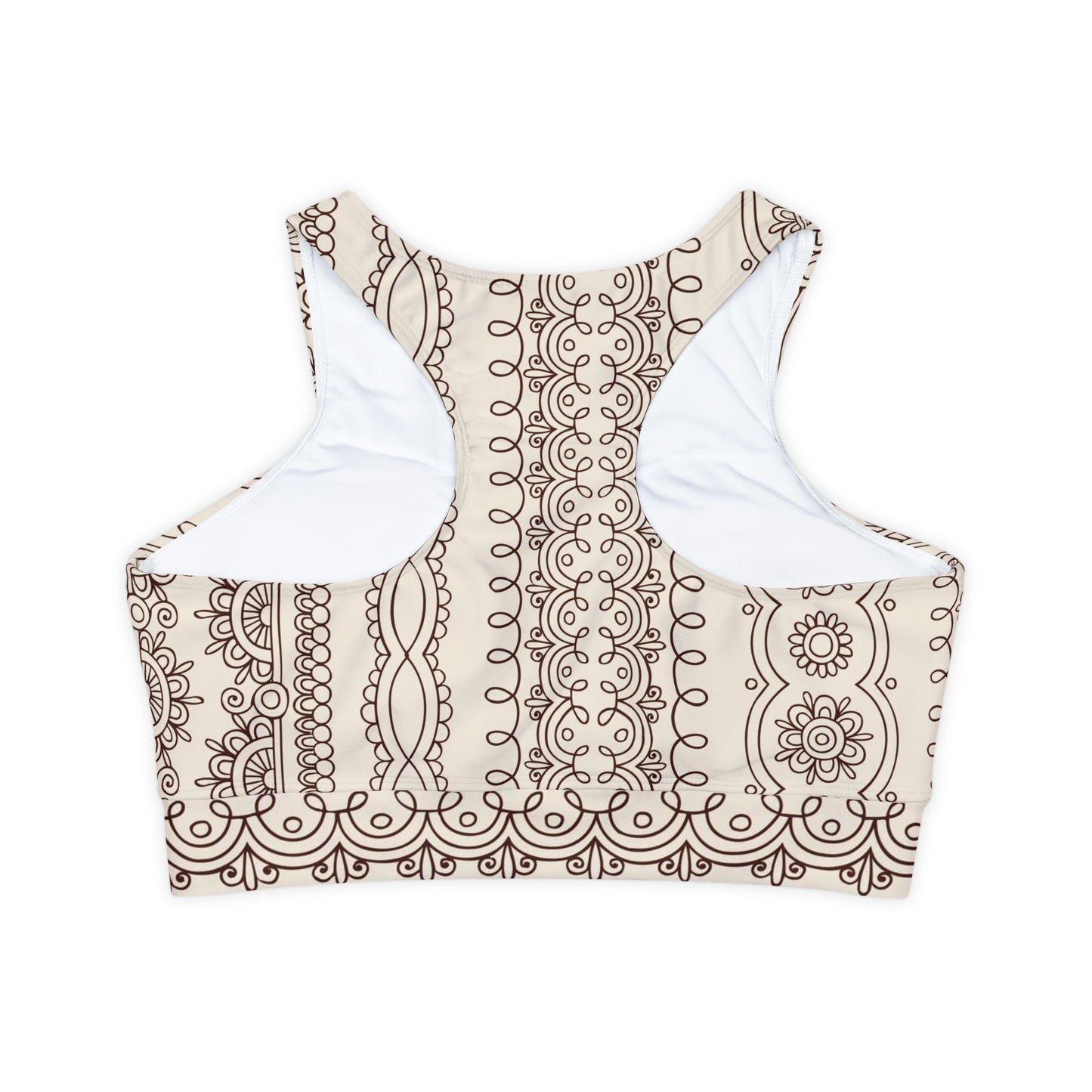 Fully Lined, Padded Sports Bra - Henna