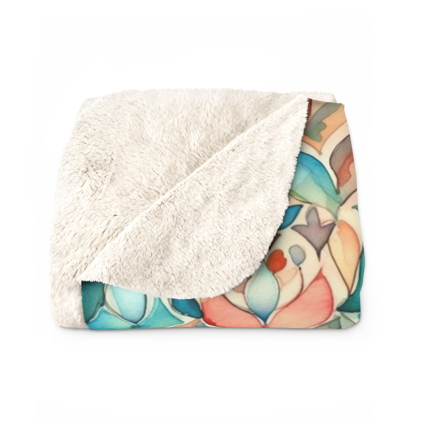 Beautiful, Cozy, Soft - Amazing Watercolor Multi 5 - Sherpa Fleece Blanket