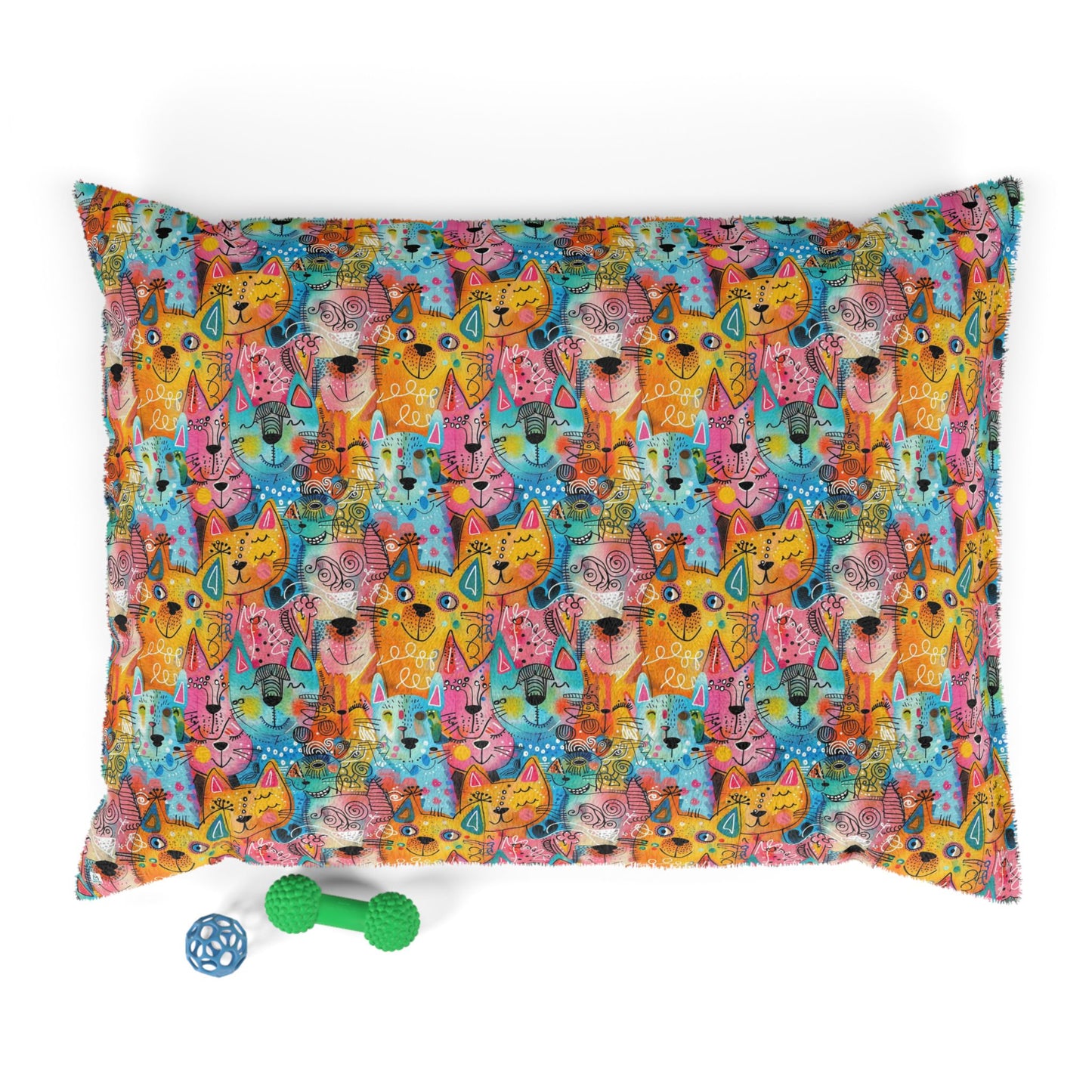 Whimsical Colorful Pet Bed - Cozy and Vibrant Dog / Cat Bedding for Pet Lovers
