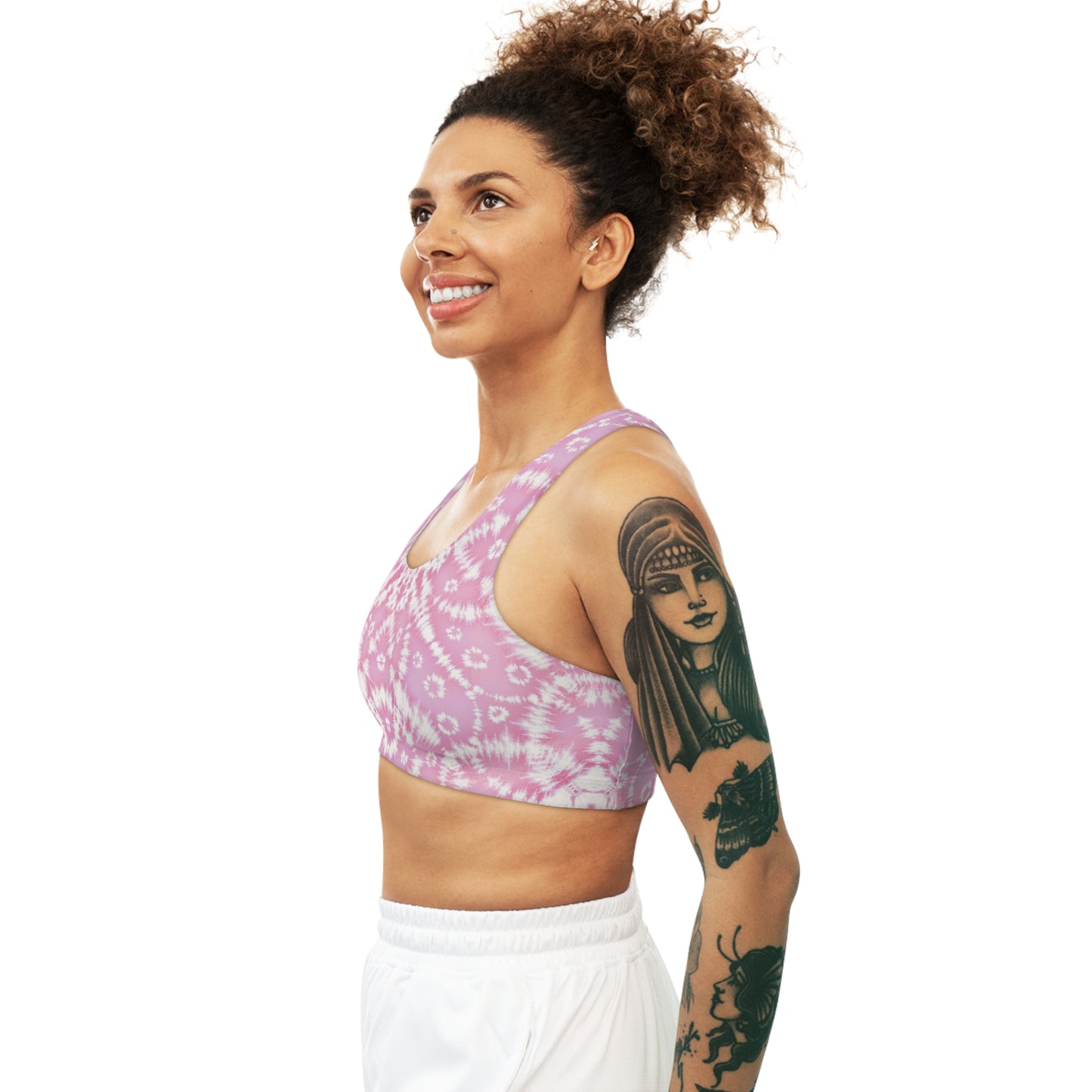 Pink Batik - Seamless Sports Bra
