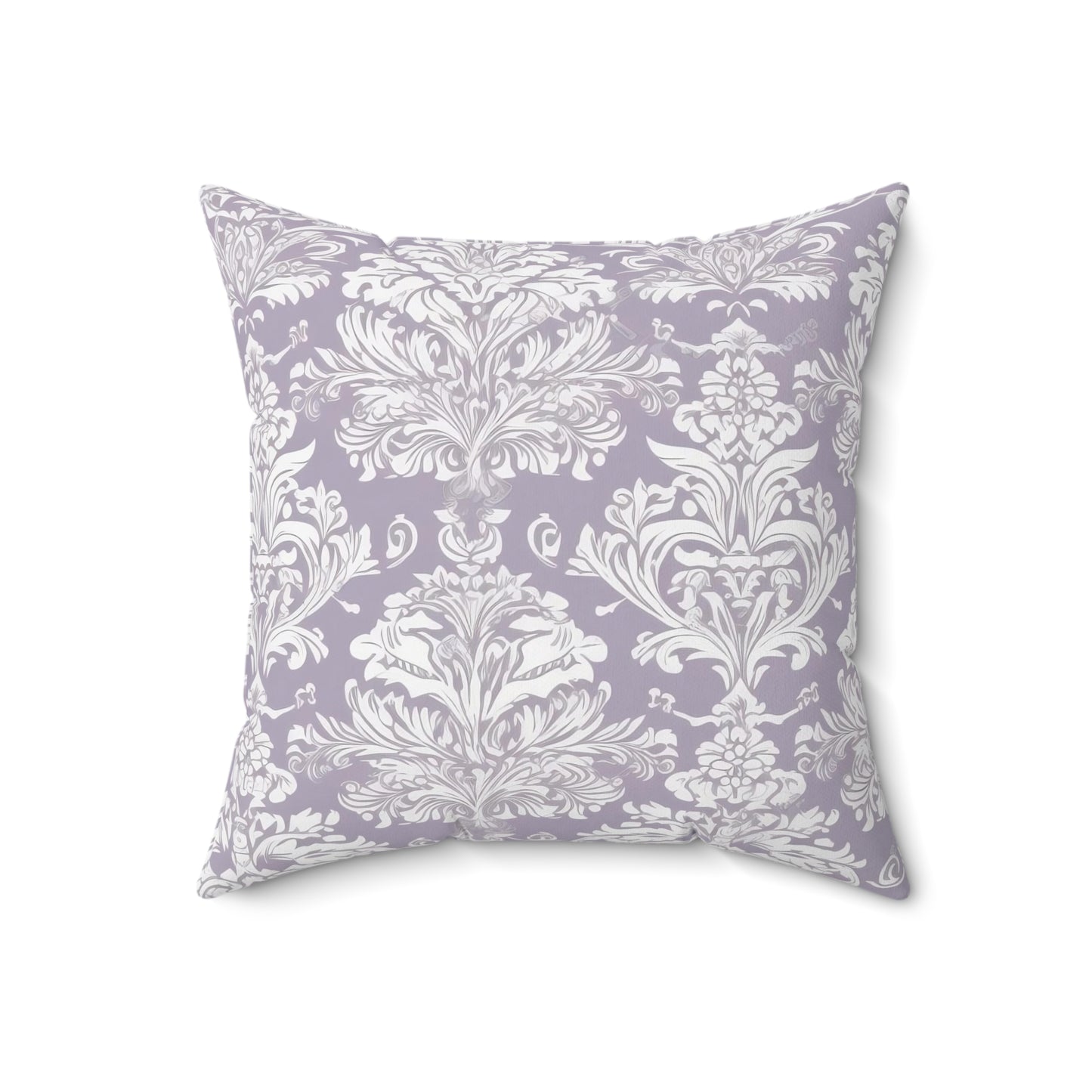 Purple Damask 12 - Beautiful, Shabby Chic, Boho, Fun - Faux Suede Square Pillow