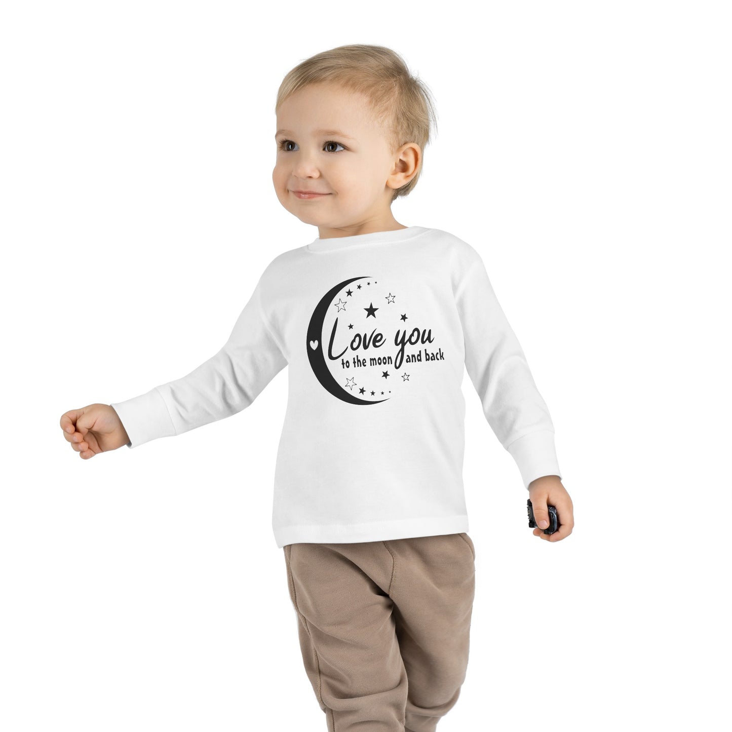 Love You to the Moon and Back - Stars - Heart - Toddler Long Sleeve Tee