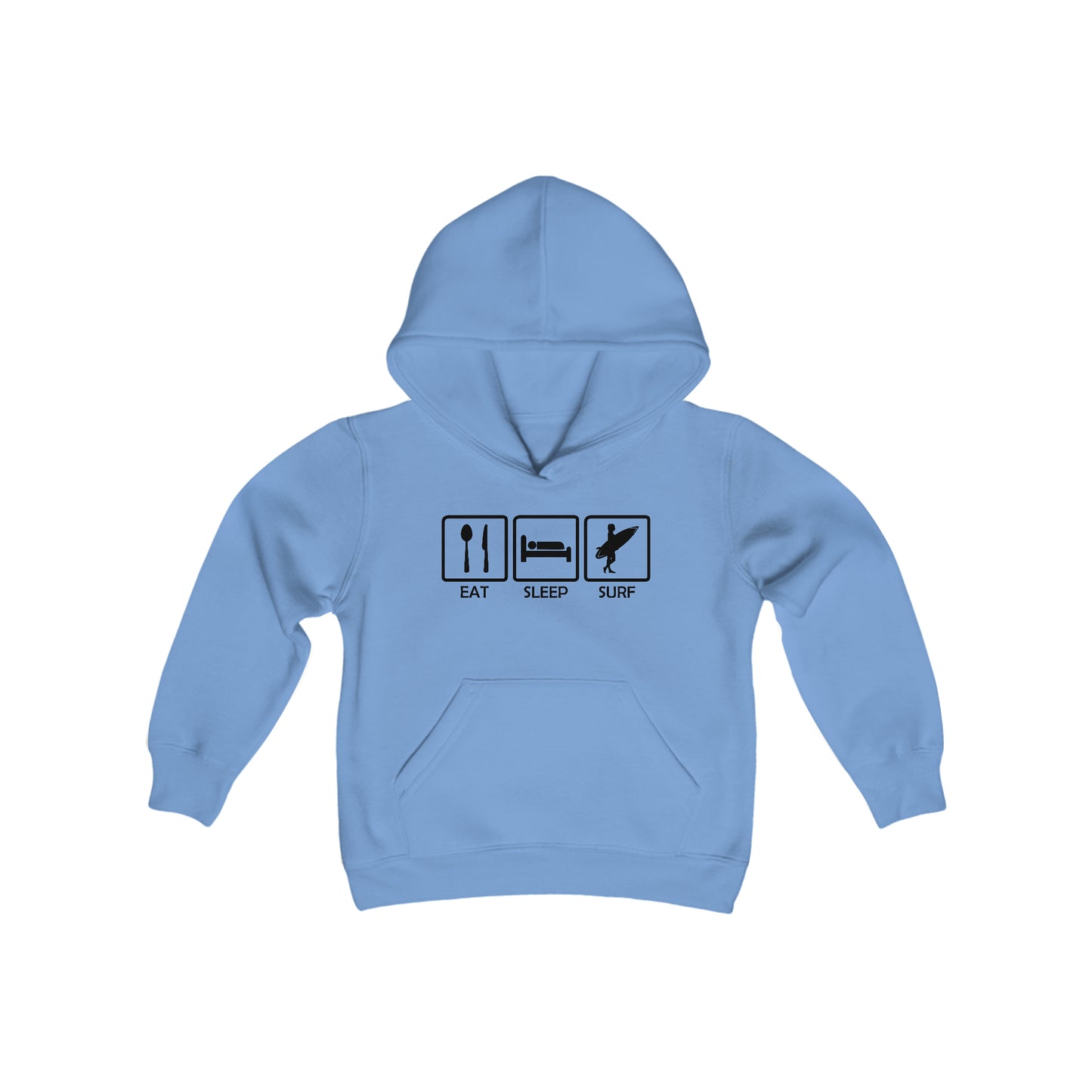 Eat, Sleep, Surf - Funny Surfing - Youth Heavy Blend Hooded Sweatshirt
