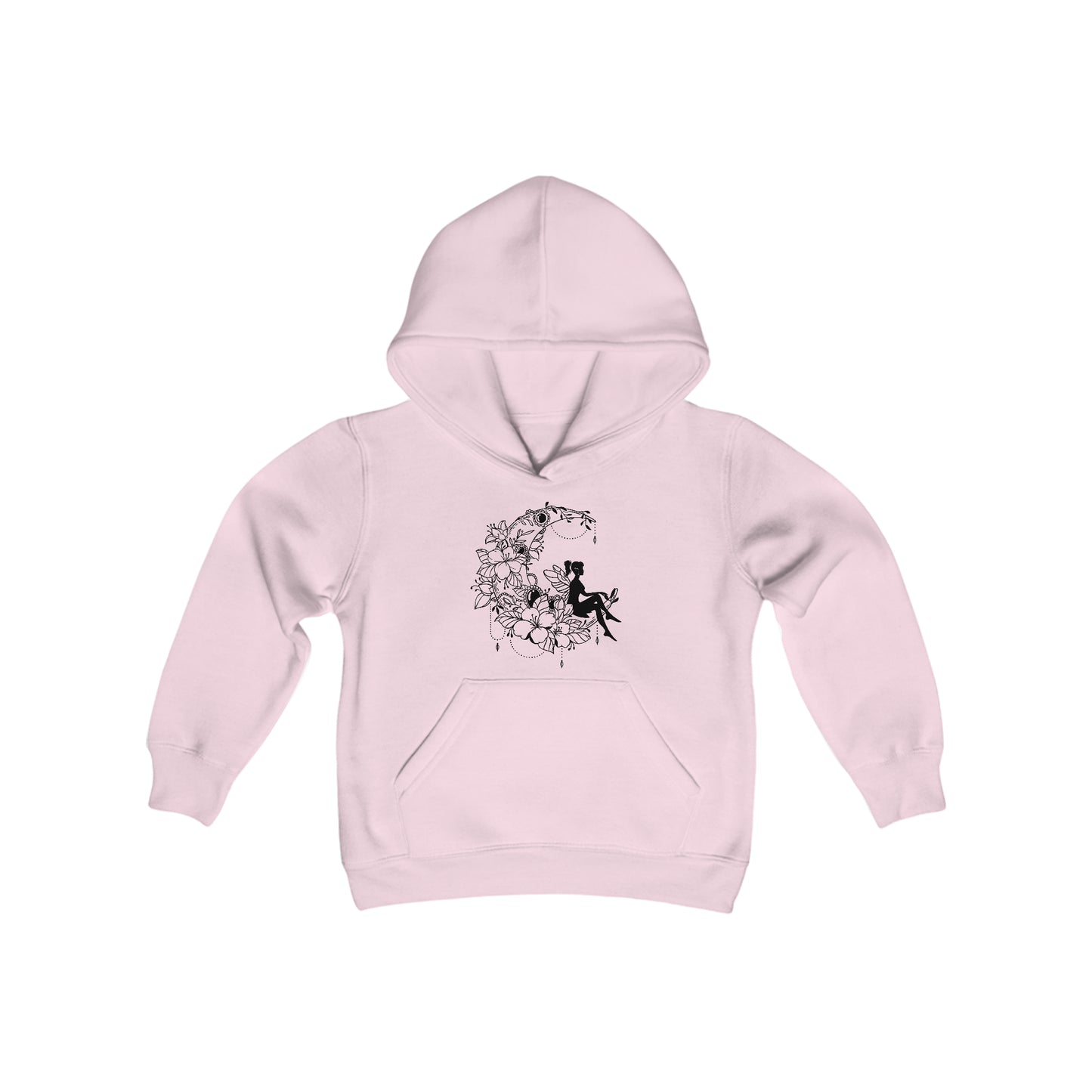 Fairy Sitting on Moon - Believe in Yourself - Self Love - Self Acceptance - Inspire - Youth Heavy Blend Hooded Sweatshirt