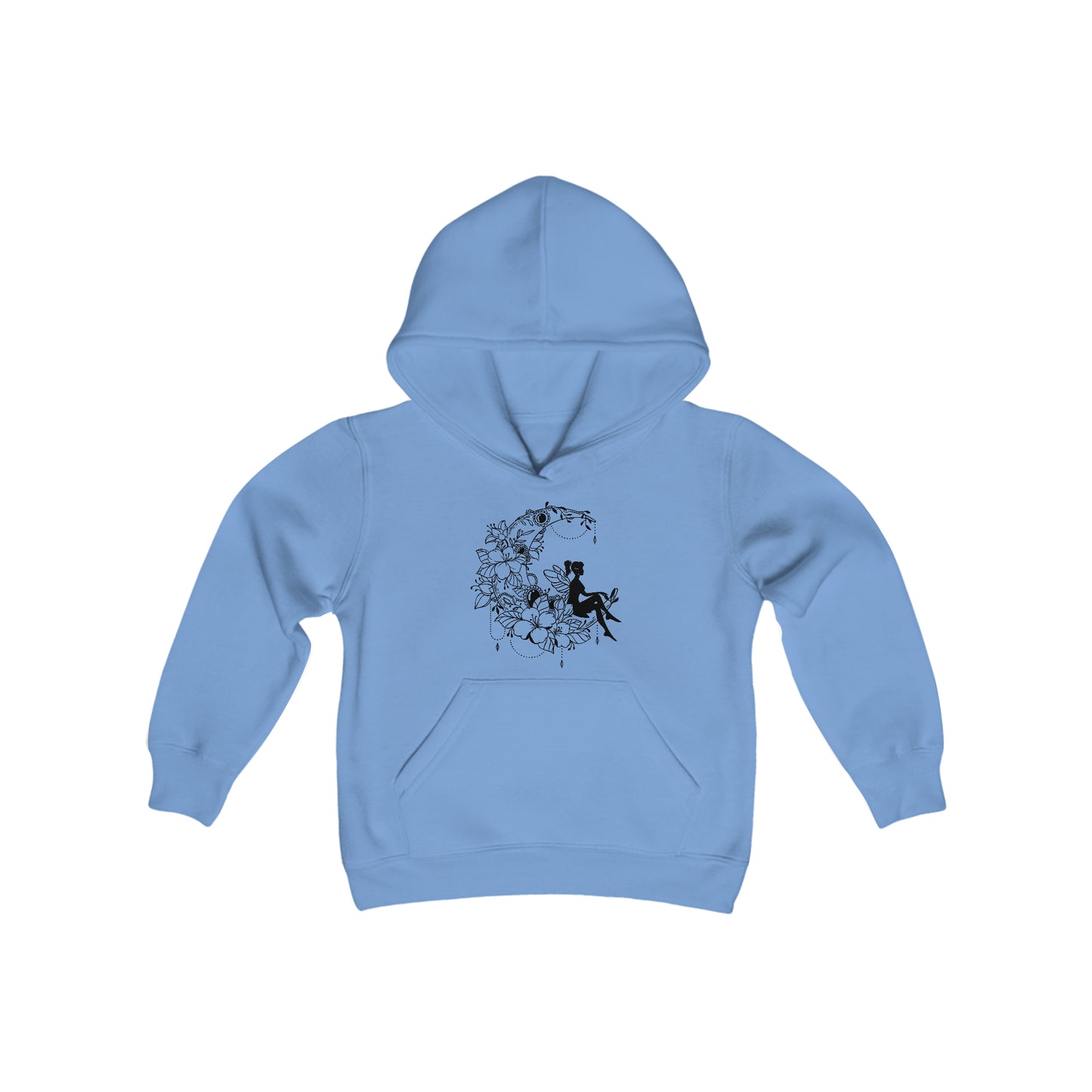 Fairy Sitting on Moon - Believe in Yourself - Self Love - Self Acceptance - Inspire - Youth Heavy Blend Hooded Sweatshirt