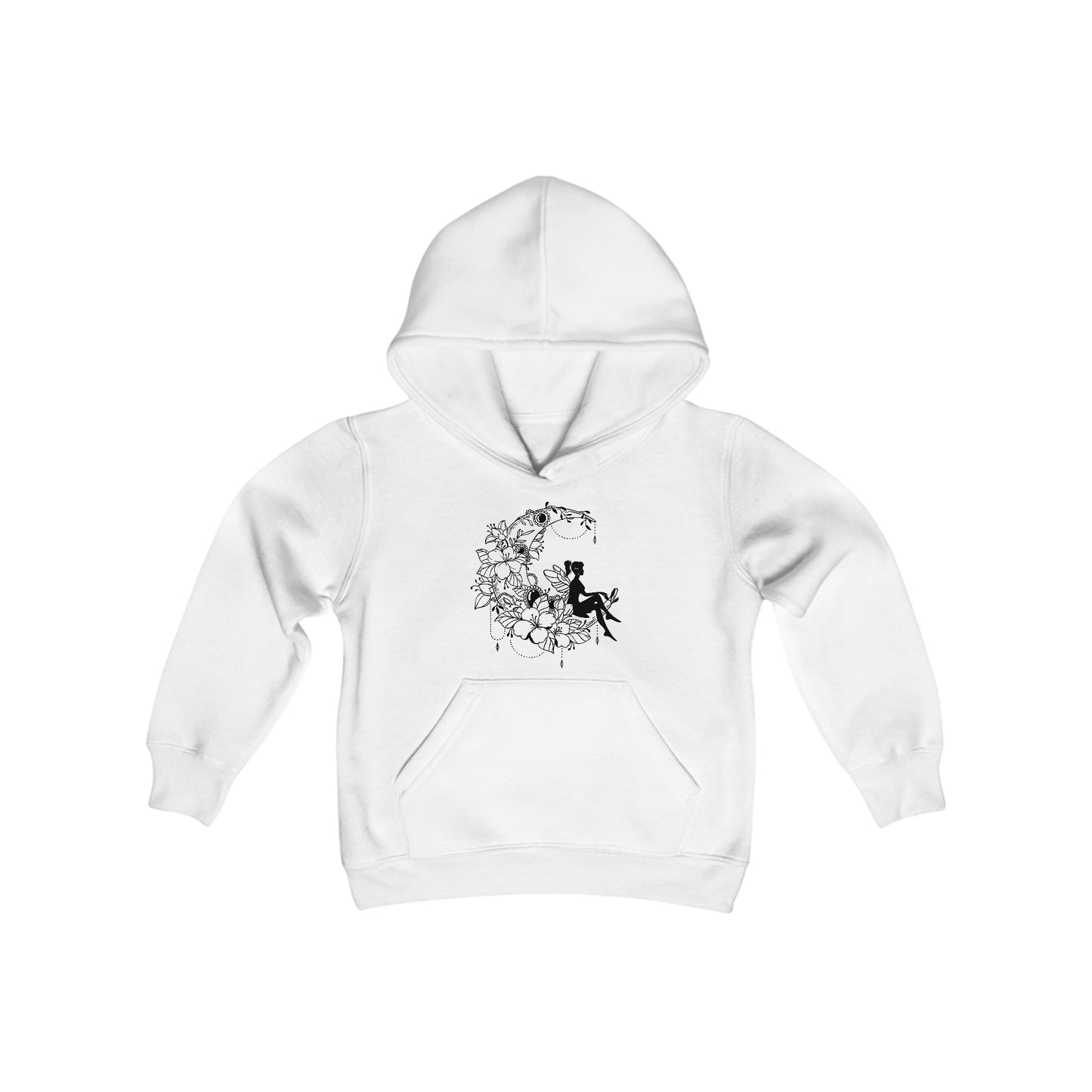 Fairy Sitting on Moon - Believe in Yourself - Self Love - Self Acceptance - Inspire - Youth Heavy Blend Hooded Sweatshirt