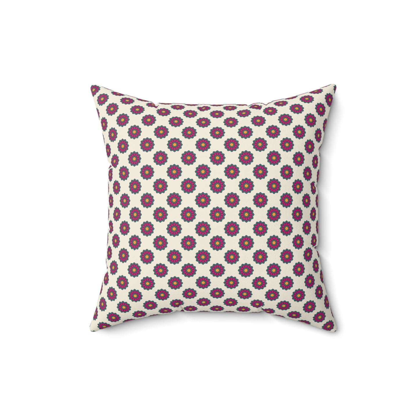 Boho Mandala Pattern 3 - Faux Suede Square Pillow