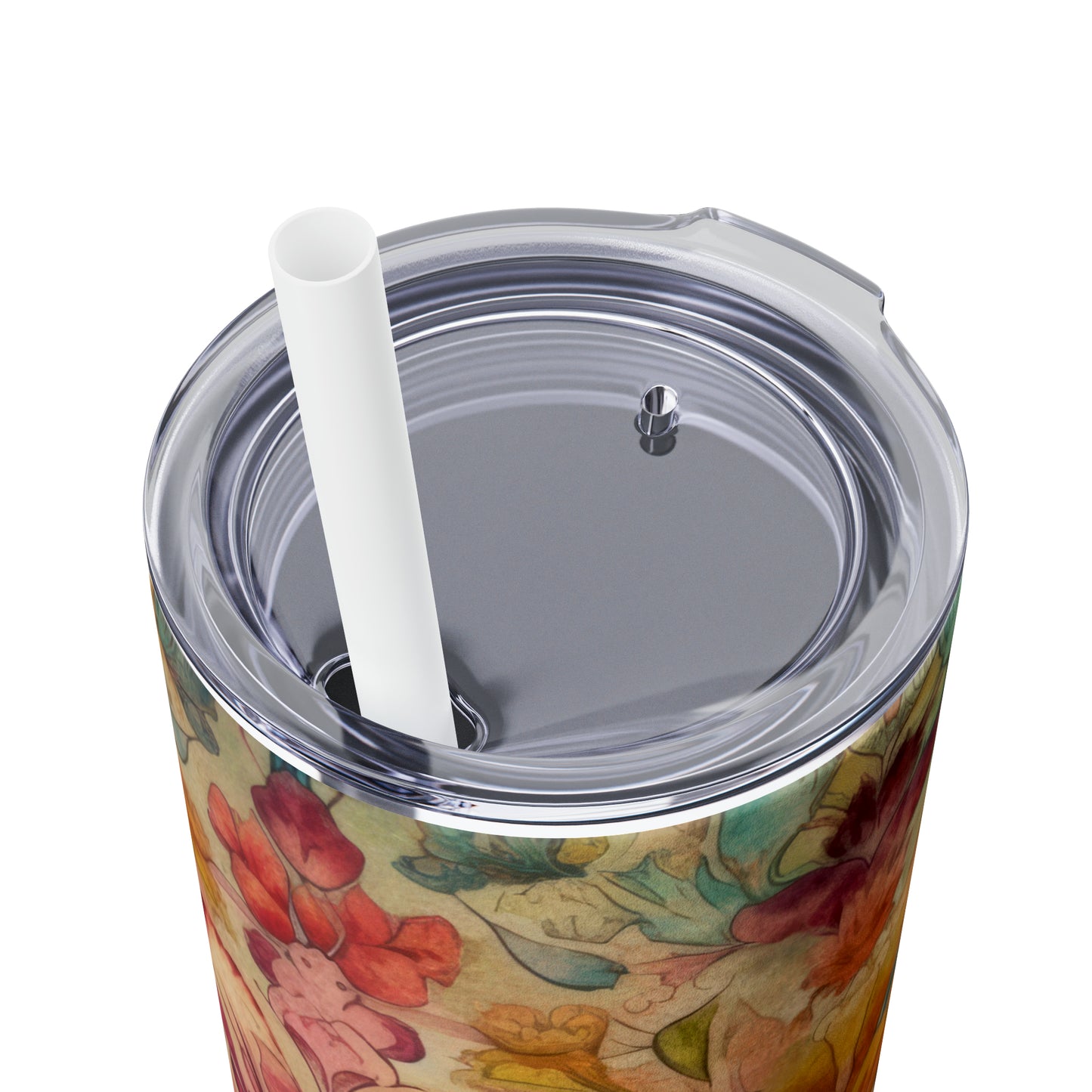 Tapestry Designs 1.1 - Multicolor - Skinny Tumbler with Straw, 20oz - Stainless Steel