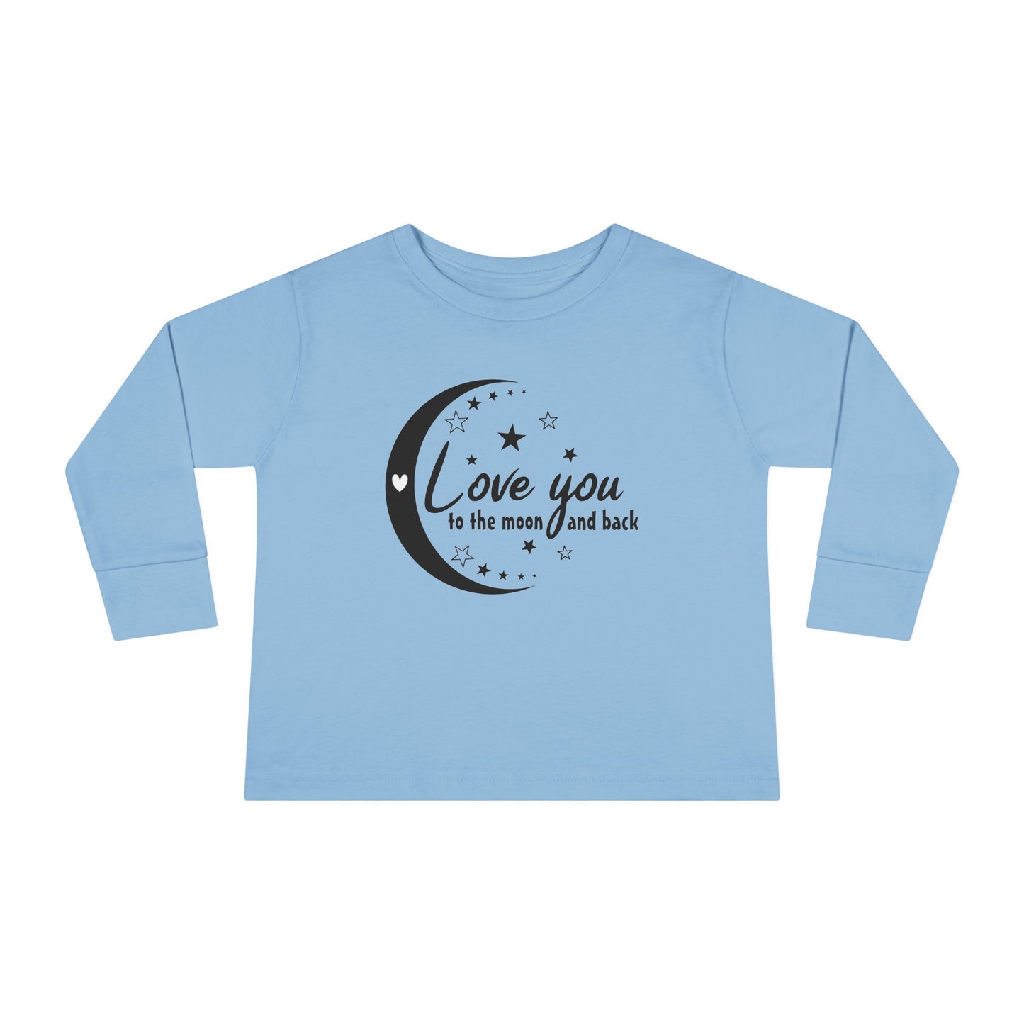 Love You to the Moon and Back - Stars - Heart - Toddler Long Sleeve Tee