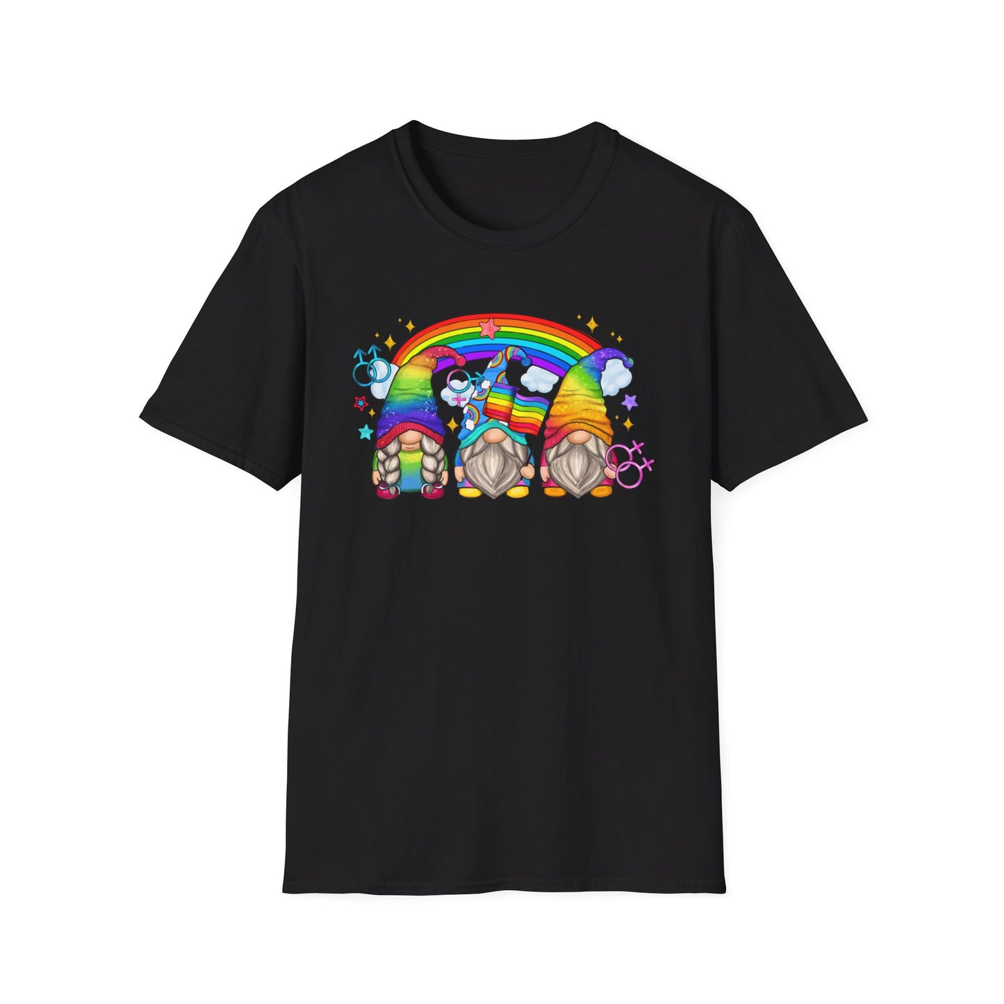 LGBT Pride Gnomes - Pride - Rainbow - Unisex Softstyle T-Shirt
