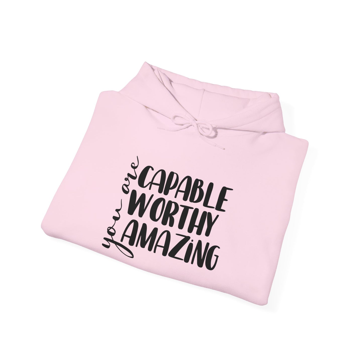 Unisex Heavy Blend Hooded Sweatshirt - You are Capable, Worthy, Amazing