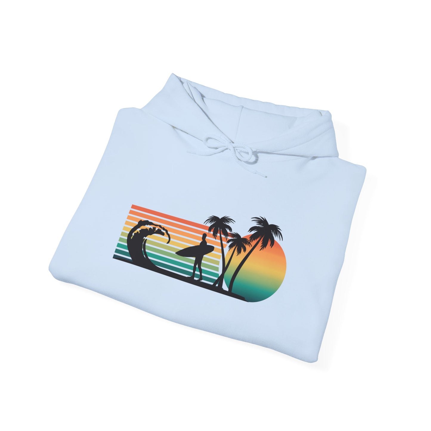 Unisex Heavy Blend Hooded Sweatshirt - Surfer Silhouette