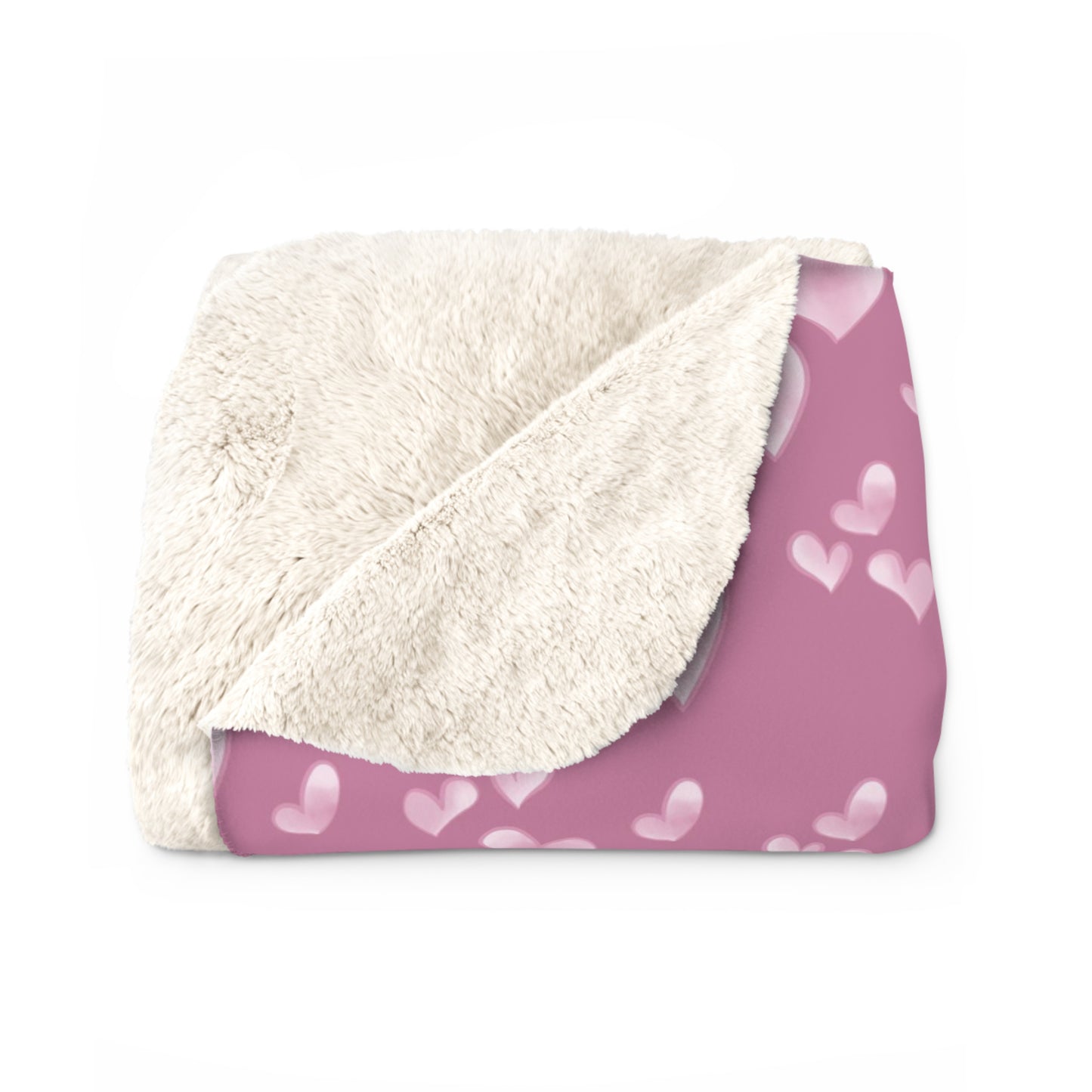 Floating Pink Hearts - Beautiful, Shabby Chic, Boho, Fun - Sherpa Fleece Blanket
