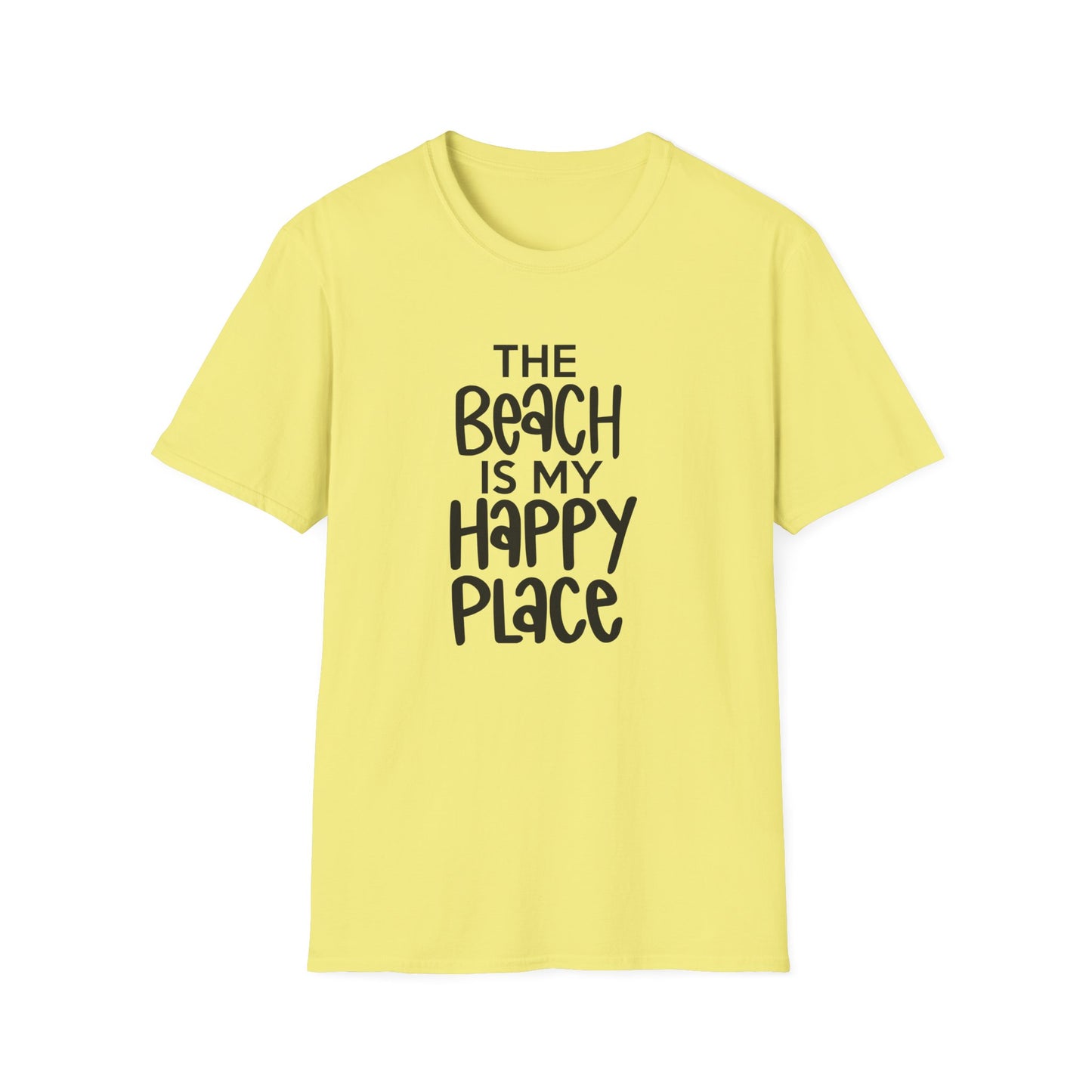 Unisex Softstyle T-Shirt - The Beach is my Happy Place