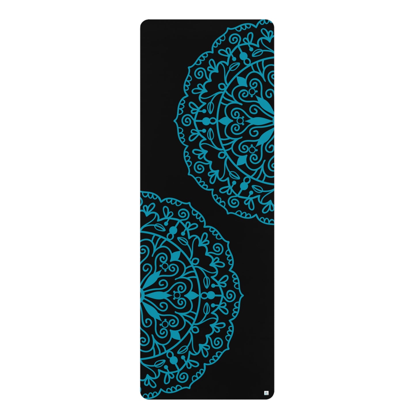 Beautiful Teal Mandala - Rubber Yoga Mat