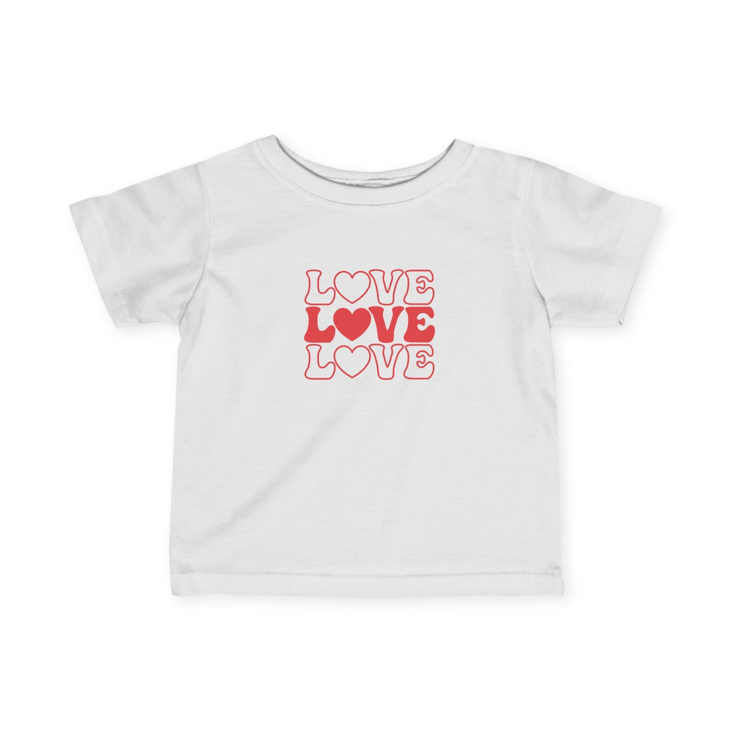 LOVE, LOVE, LOVE - Infant Fine Jersey Tee