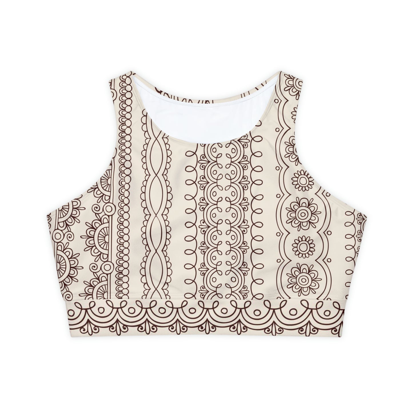 Fully Lined, Padded Sports Bra - Henna