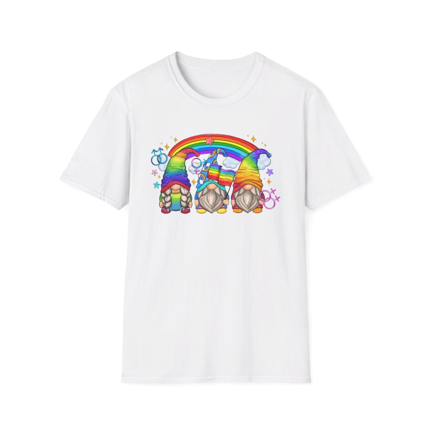 LGBT Pride Gnomes - Pride - Rainbow - Unisex Softstyle T-Shirt