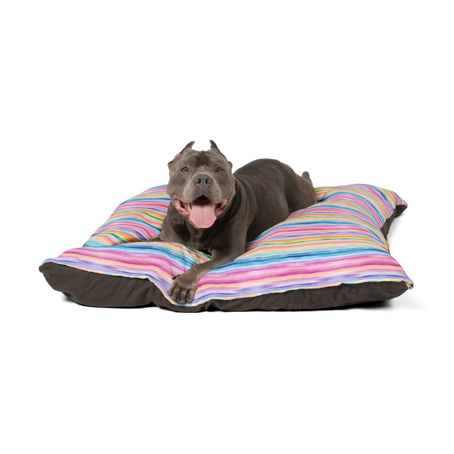 Vibrant Striped Pet Bed - Colorful & Cozy for Your Furry Friend