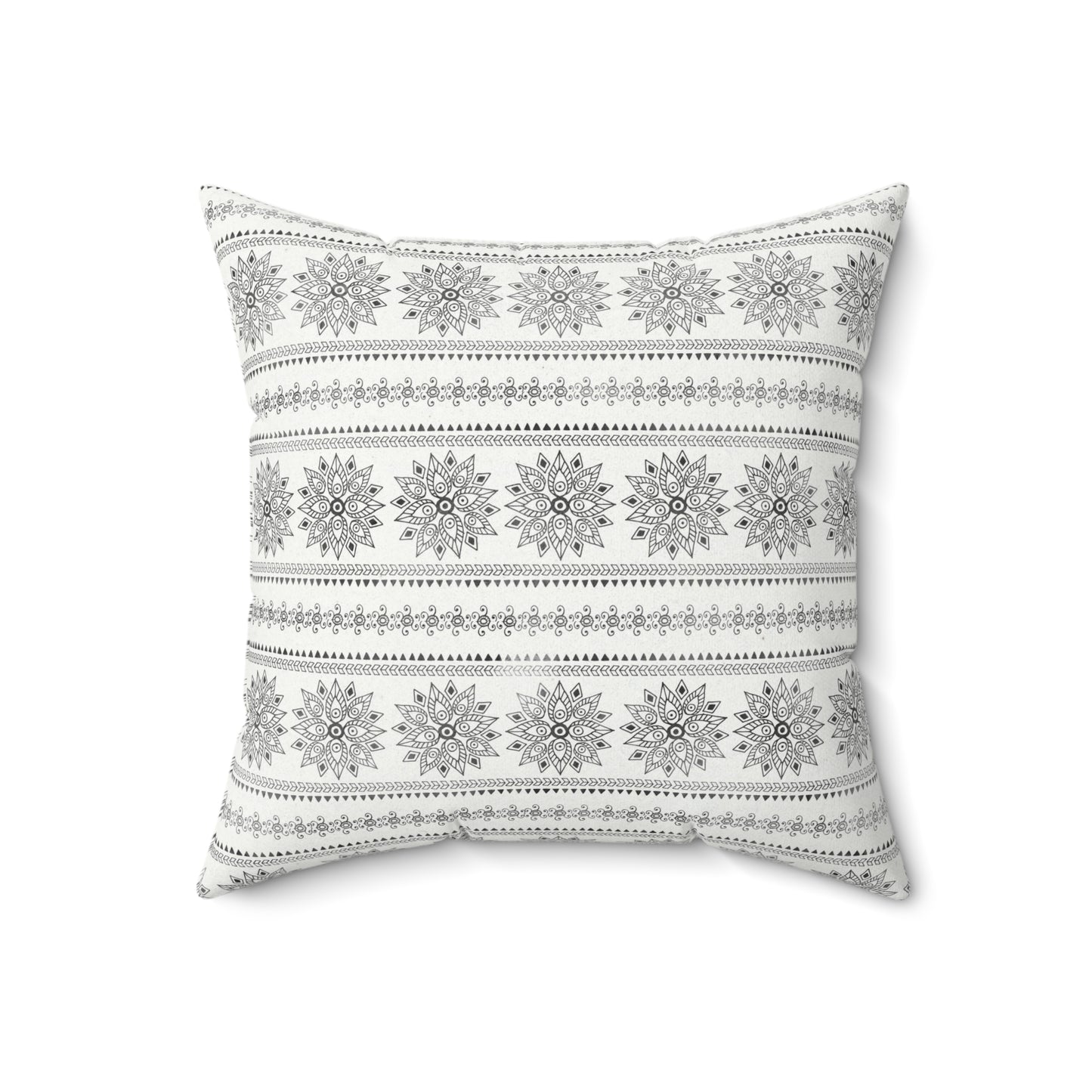 Black and White Pattern 16 - Faux Suede Square Pillow