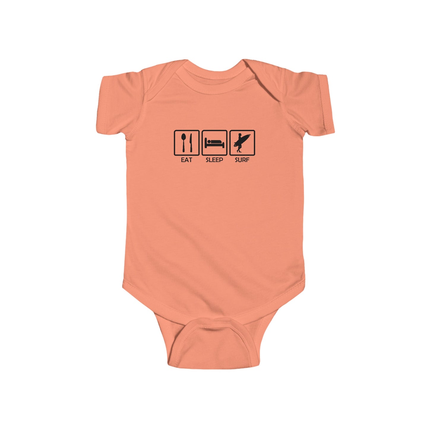 Eat, Sleep, Surf - Infant Fine Jersey Bodysuit