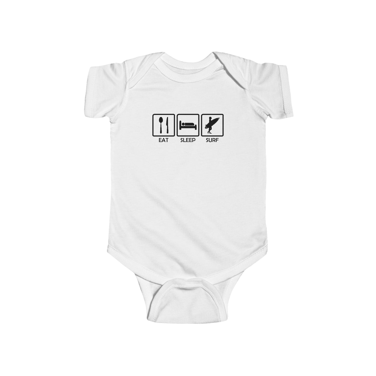 Eat, Sleep, Surf - Infant Fine Jersey Bodysuit