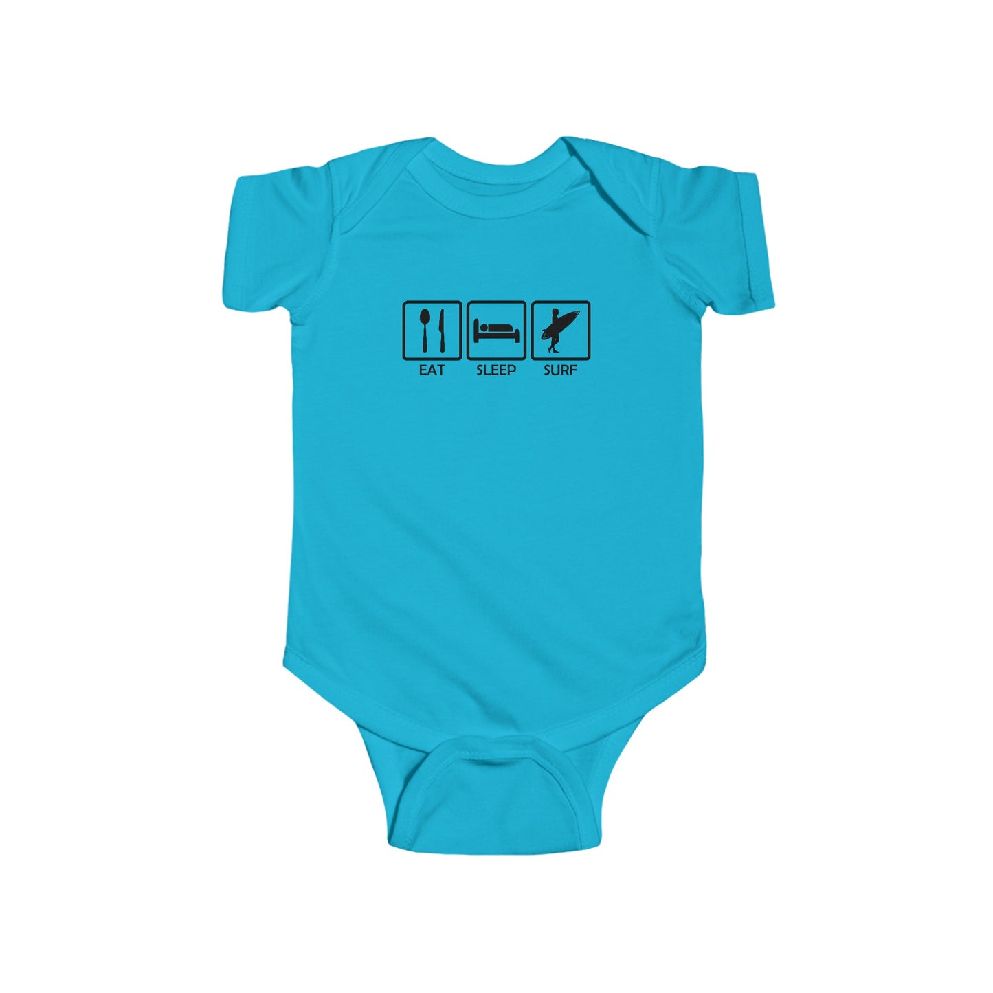 Eat, Sleep, Surf - Infant Fine Jersey Bodysuit