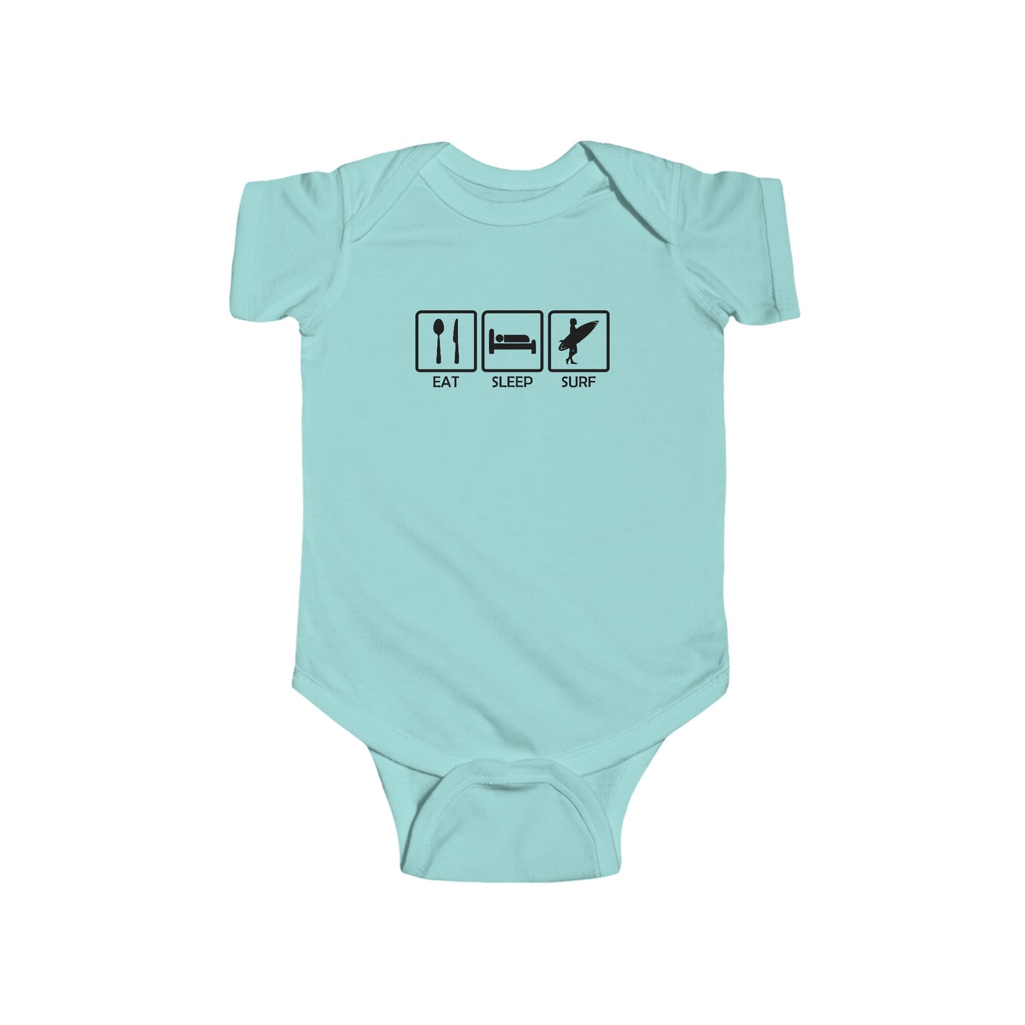 Eat, Sleep, Surf - Infant Fine Jersey Bodysuit