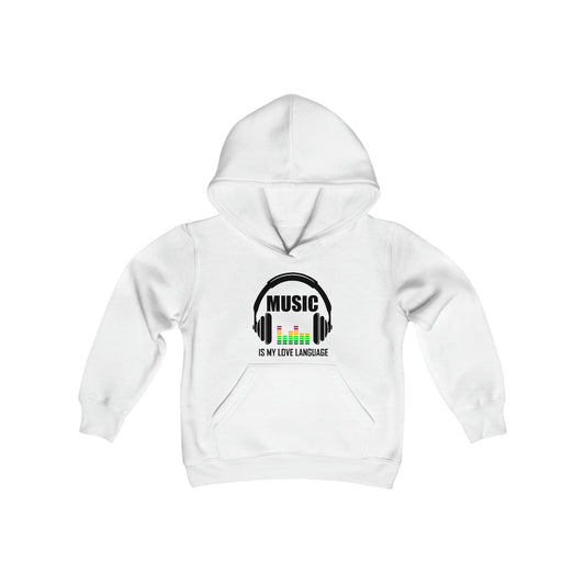 Music is My Love Language - Youth Heavy Blend Hooded Sweatshirt