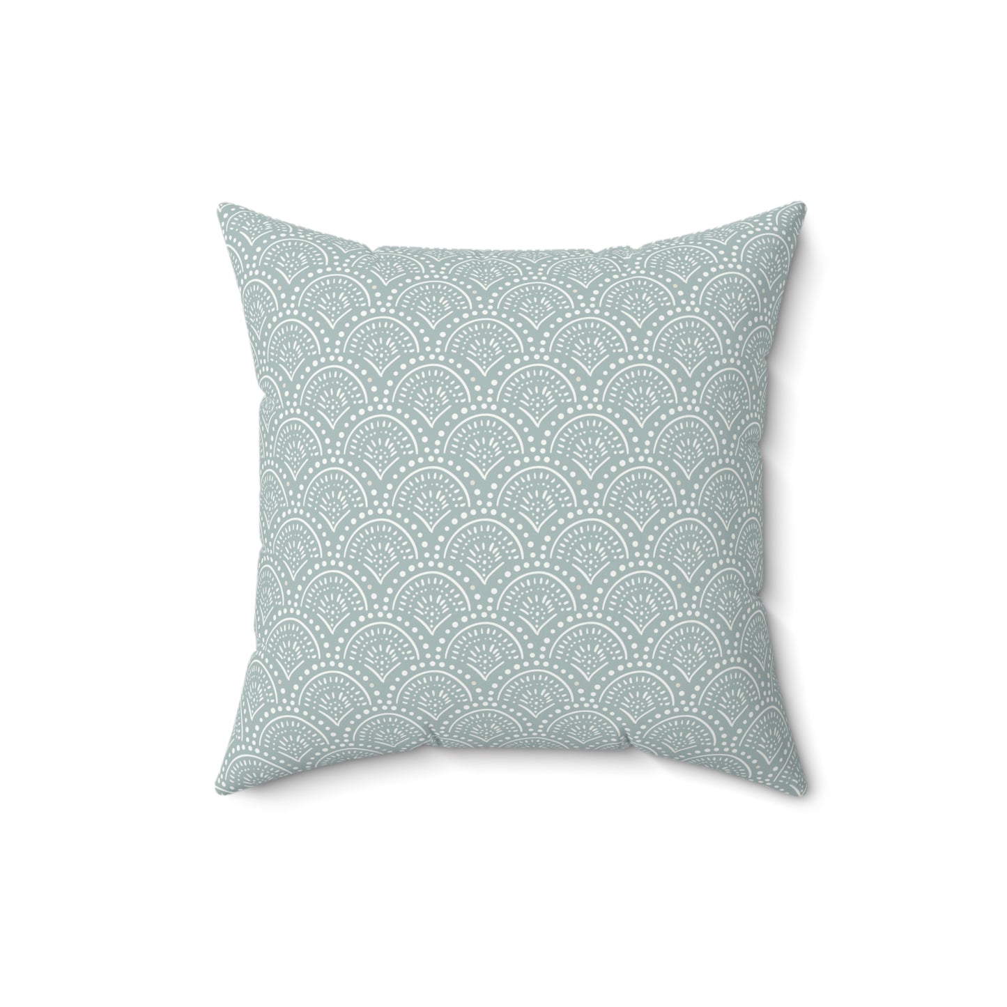Boho Sage Pattern 9 - Faux Suede Square Pillow