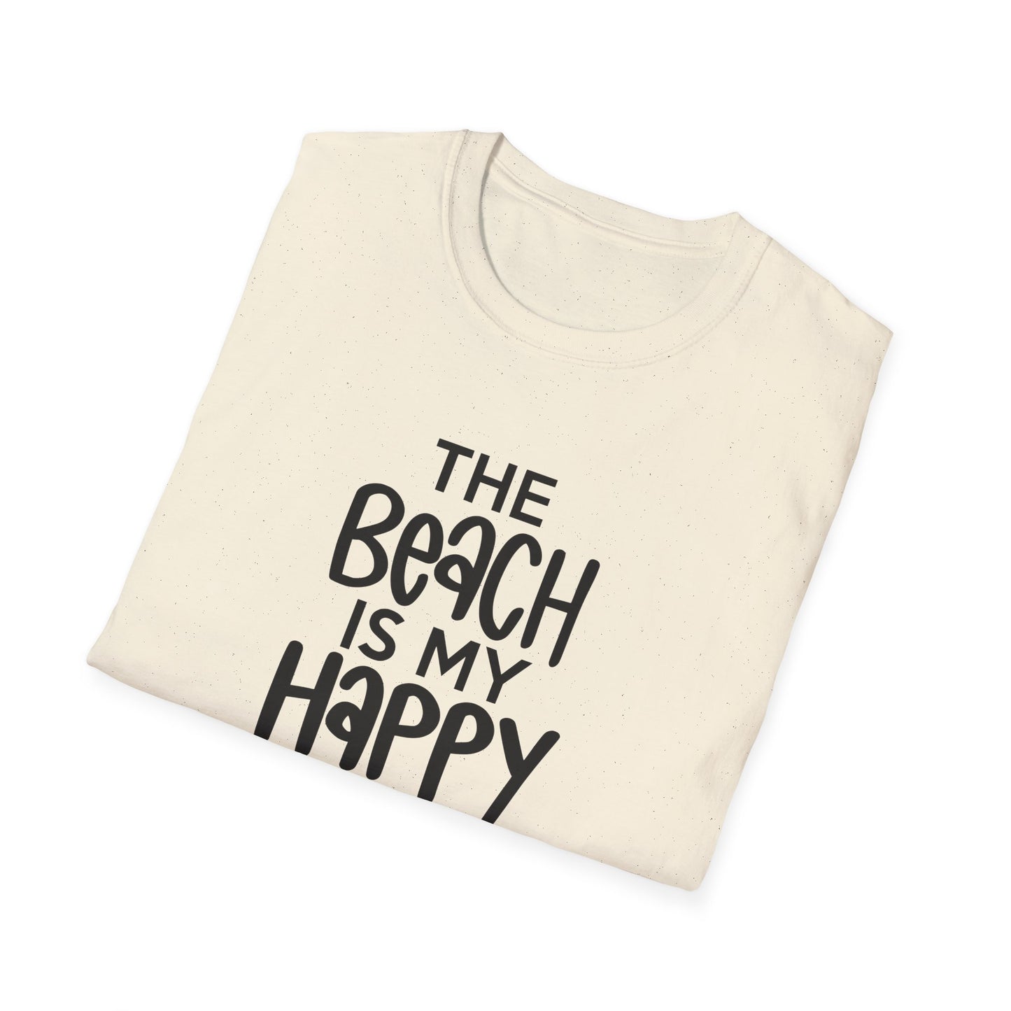 Unisex Softstyle T-Shirt - The Beach is my Happy Place