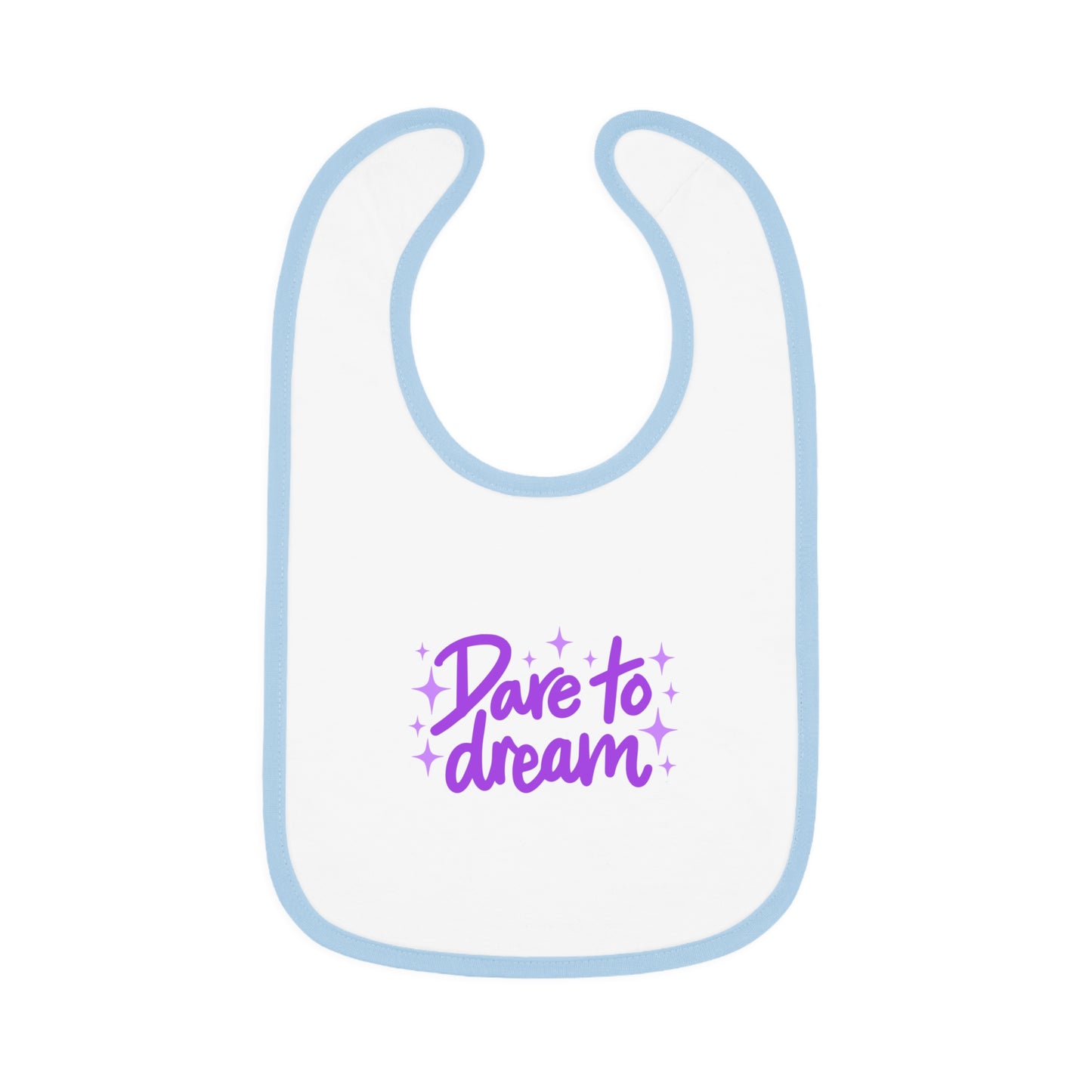 Dare to Dream - Baby Contrast Trim Jersey Bib