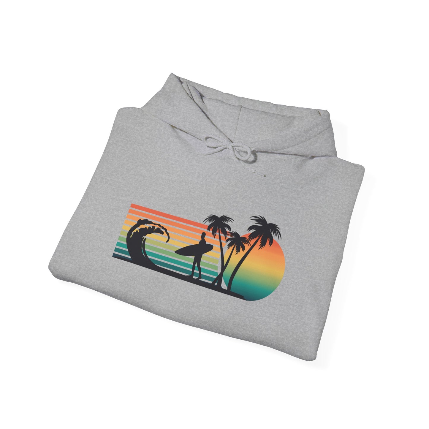 Unisex Heavy Blend Hooded Sweatshirt - Surfer Silhouette