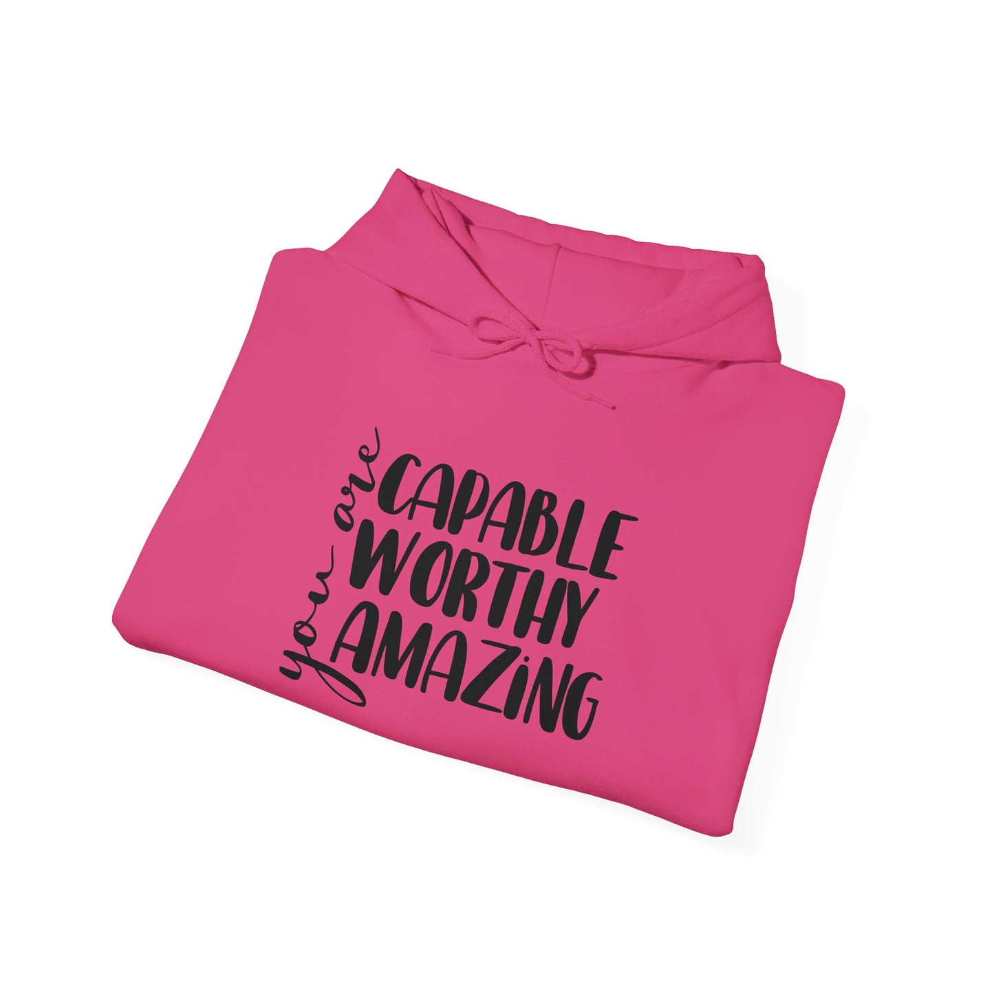 Unisex Heavy Blend Hooded Sweatshirt - You are Capable, Worthy, Amazing