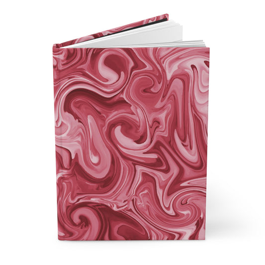 Red Marble - Hardcover Lined Journal Matte