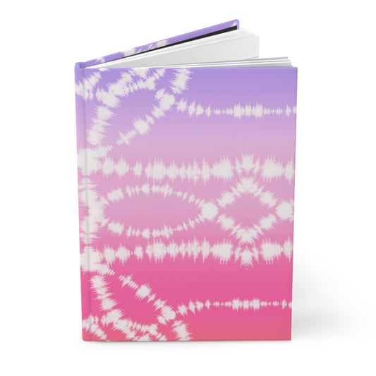 Colorful Tie Dye - Pink - Purple - Hardcover Lined Journal Matte