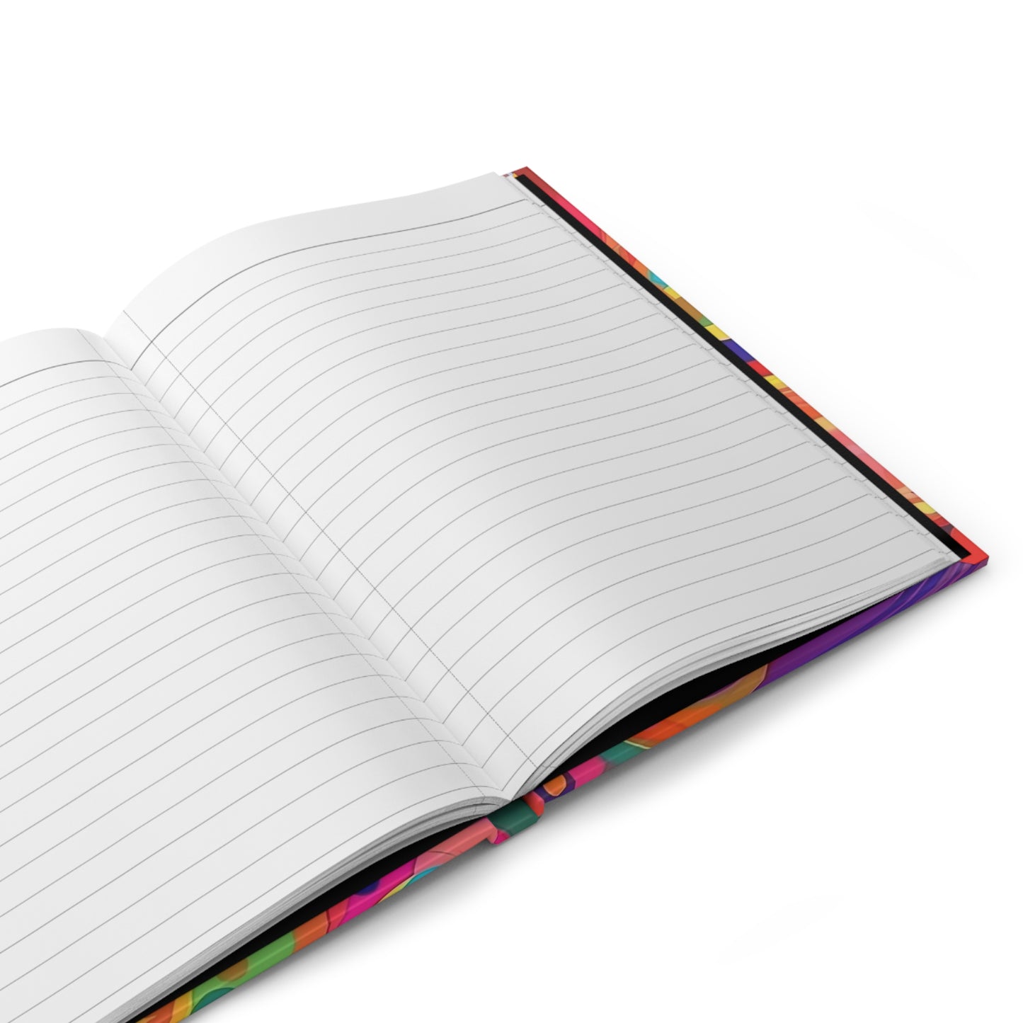Vibrant Multicolor Abstract - Hardcover Lined Journal Matte