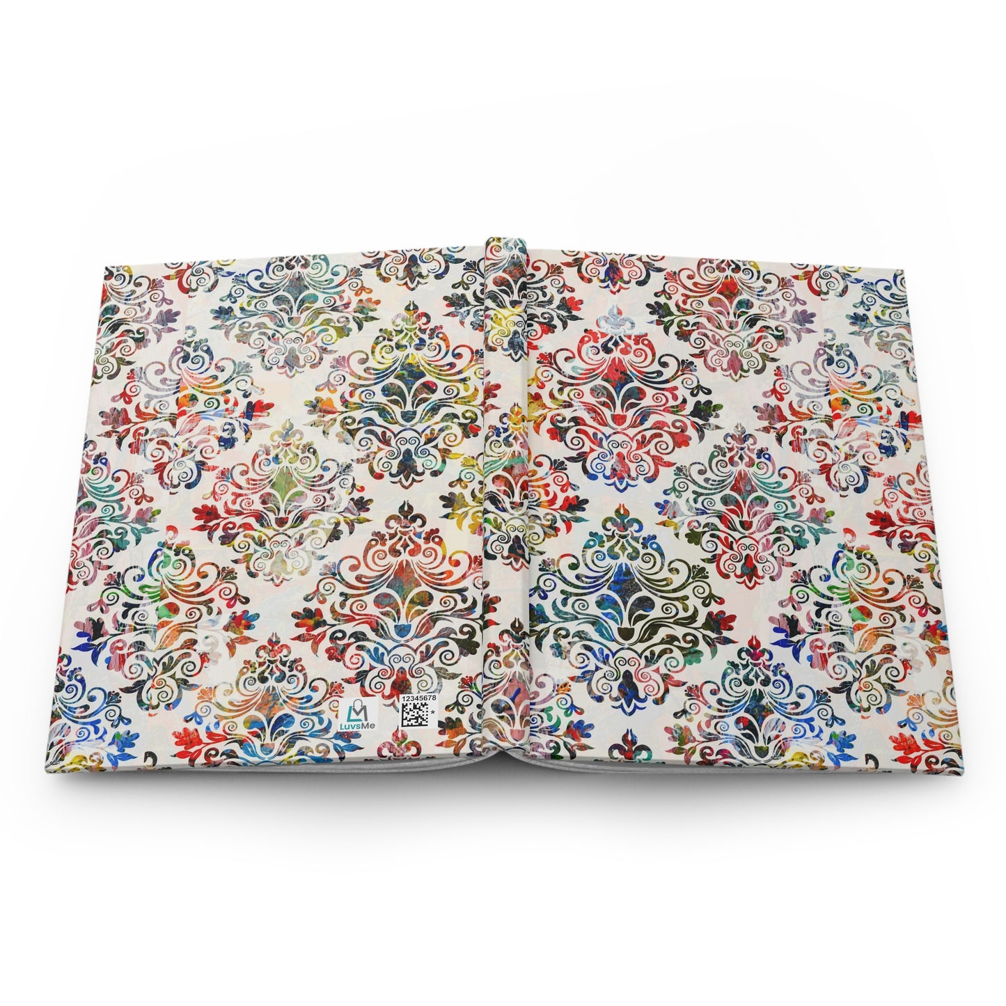 Multicolor Damask 8 - Hardcover Lined Journal Matte