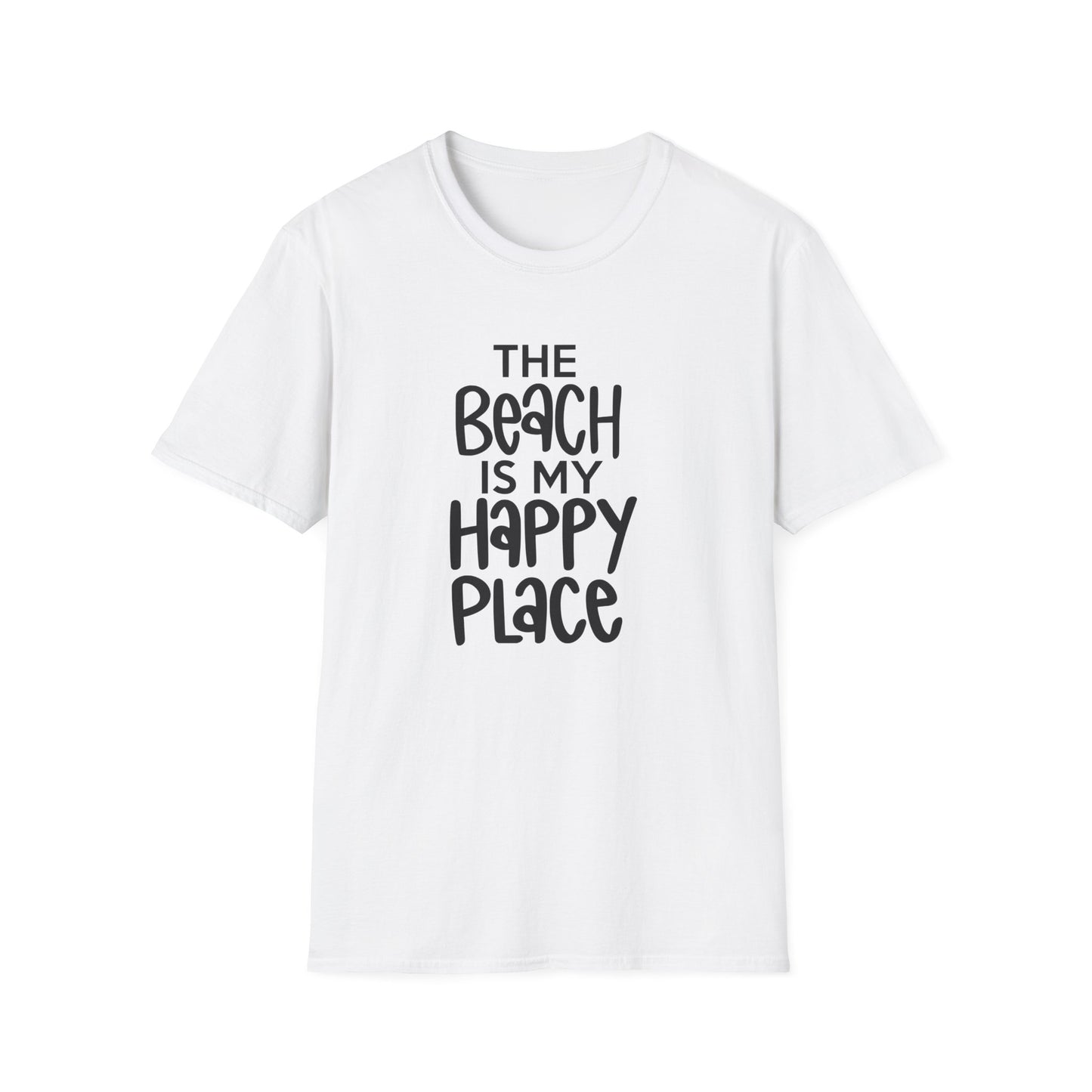 Unisex Softstyle T-Shirt - The Beach is my Happy Place