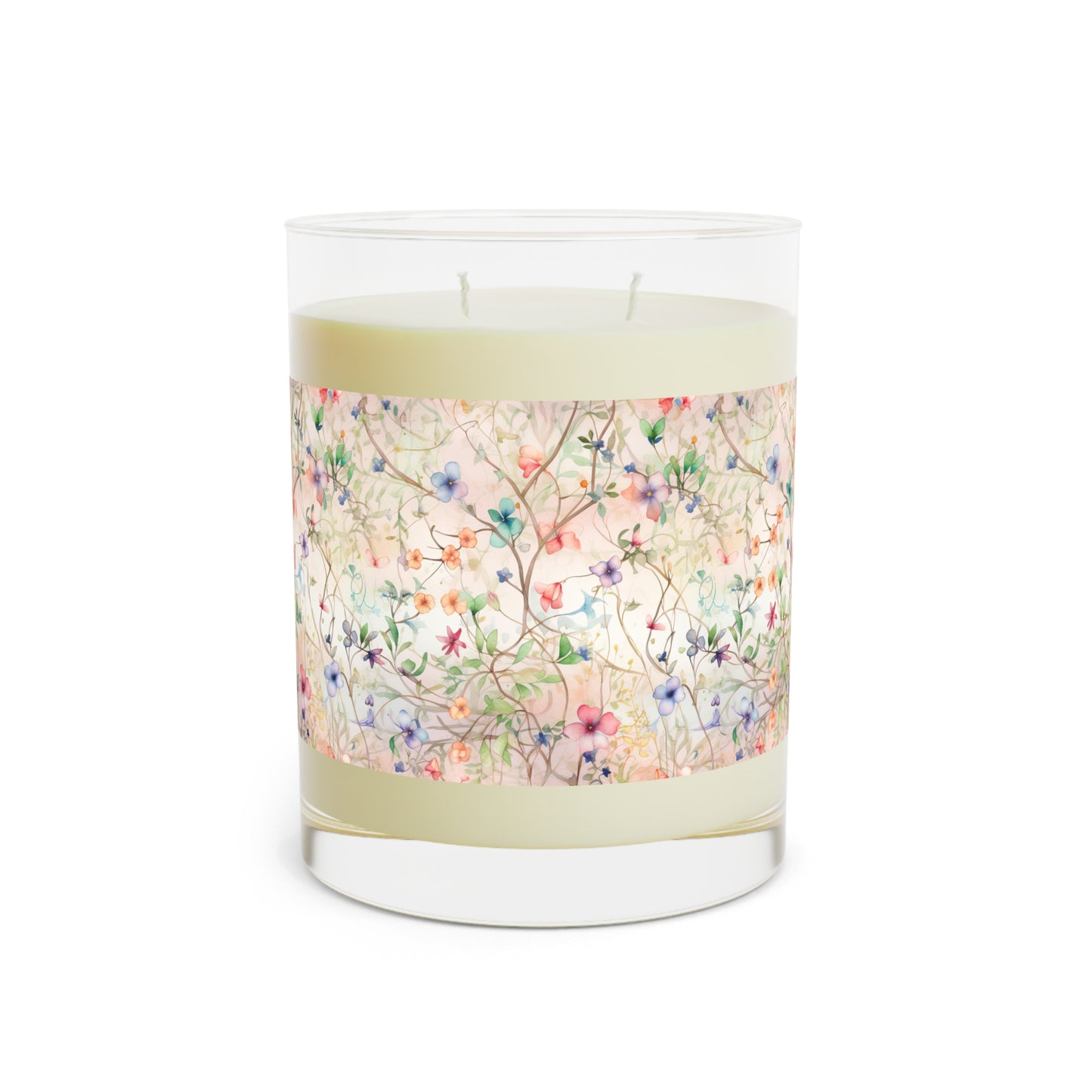 Watercolor Flowers - Light - Scented Candle - 11oz