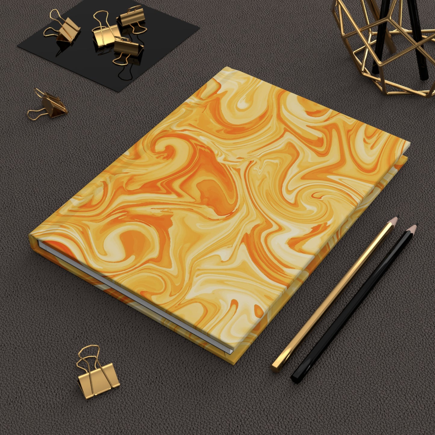 Yellow Marble - Hardcover Lined Journal Matte