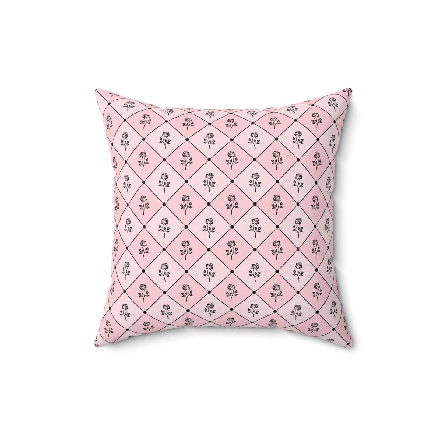 Pink Paris Pattern 12 - Faux Suede Square Pillow
