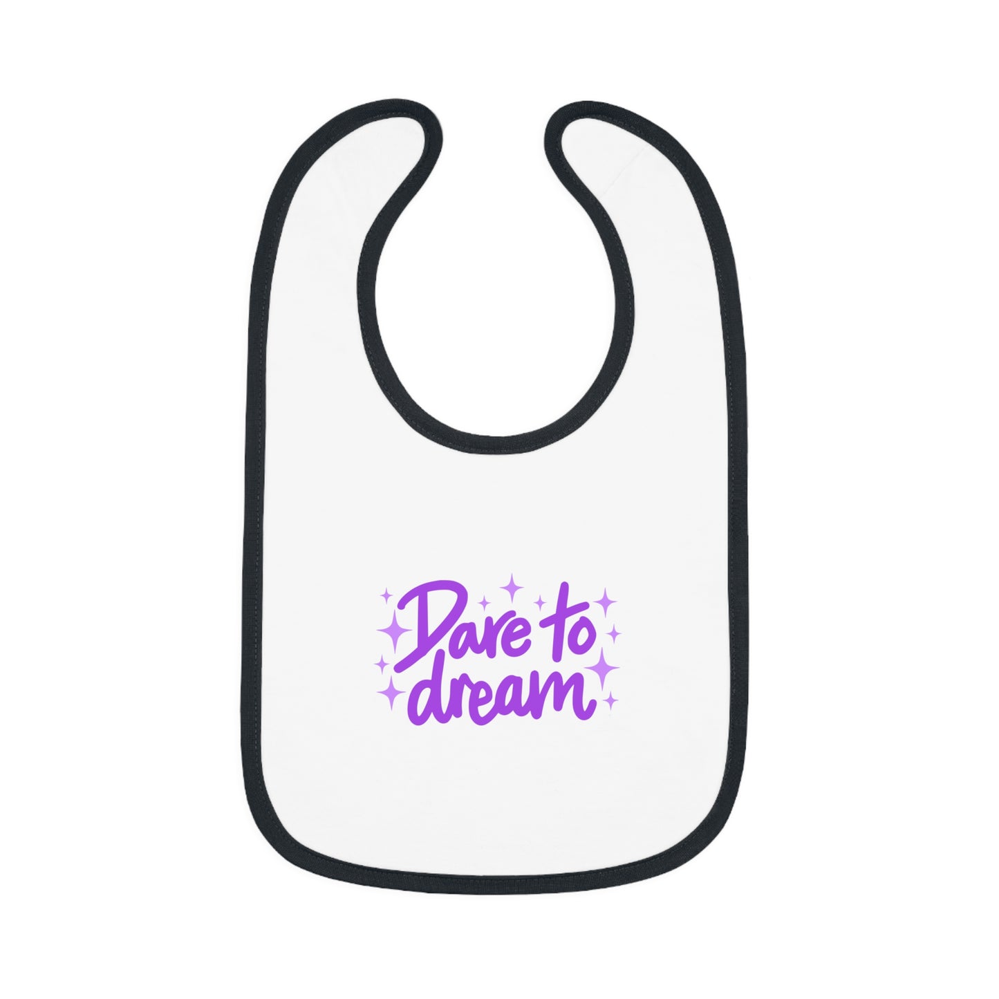 Dare to Dream - Baby Contrast Trim Jersey Bib