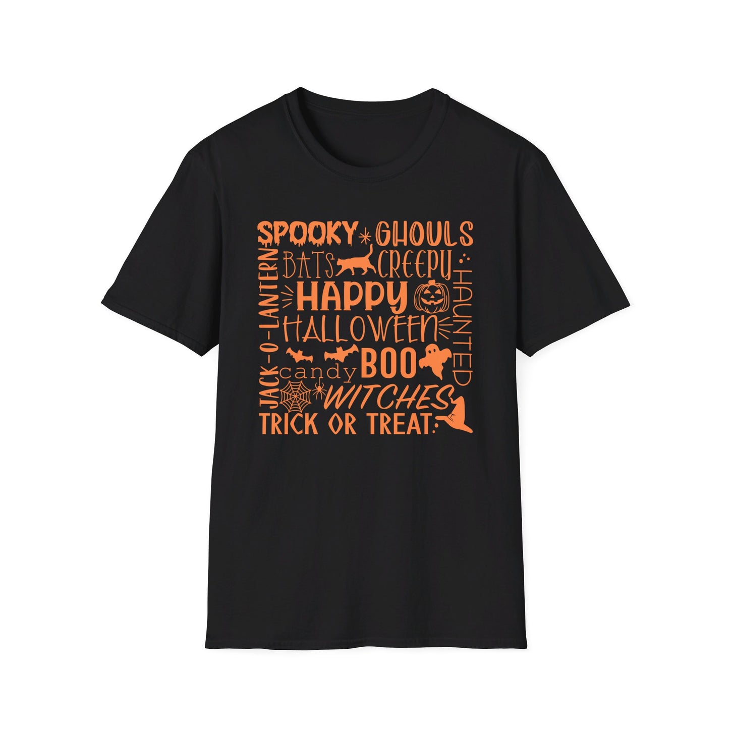Halloween - Trick or Treat - Boo - Ghost - Pumpkin - Candy - Unisex Softstyle T-Shirt