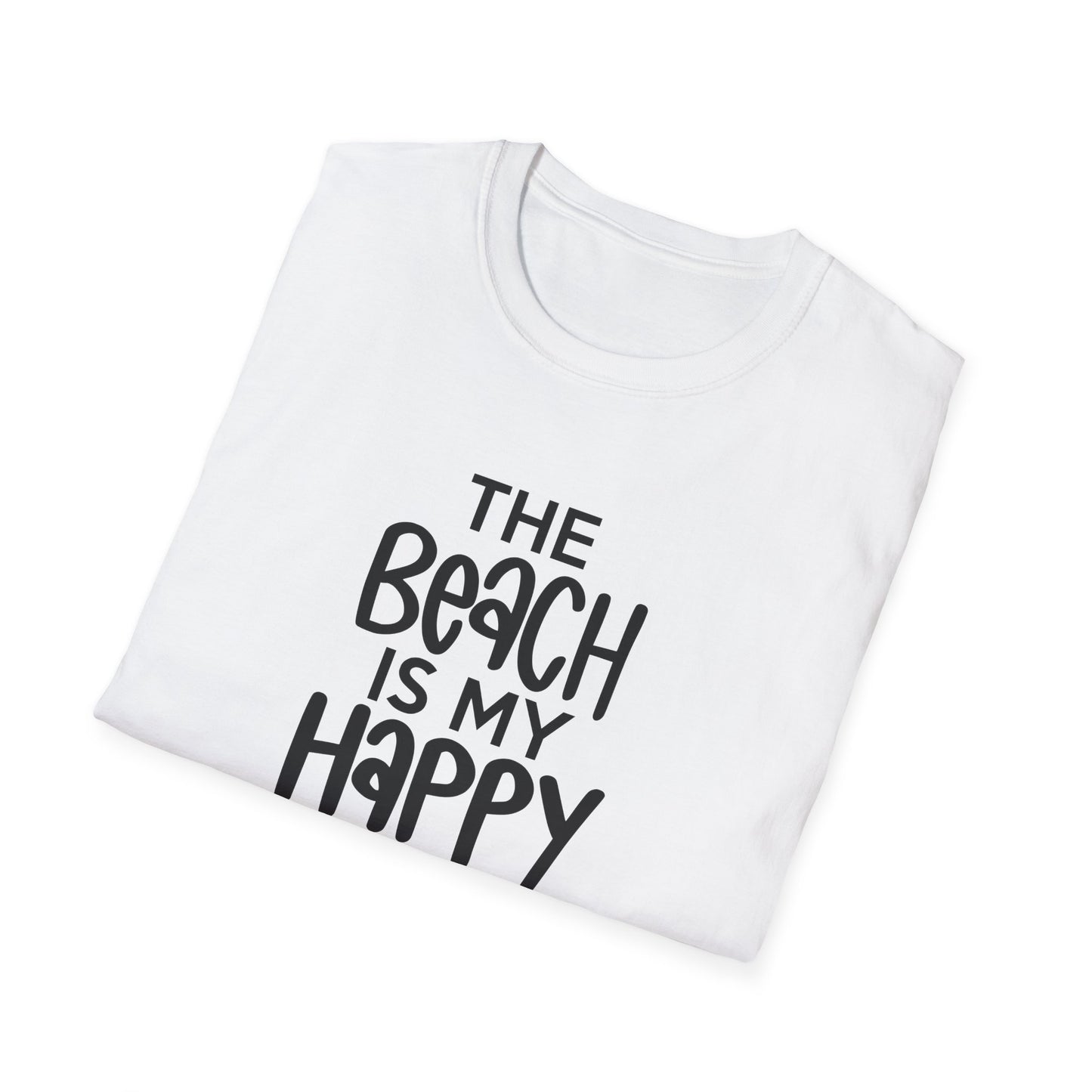 Unisex Softstyle T-Shirt - The Beach is my Happy Place