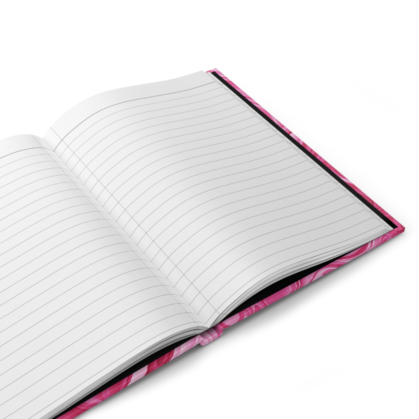 Be REAL Not Perfect - Bright Pink Marble - Hardcover Lined Journal Matte